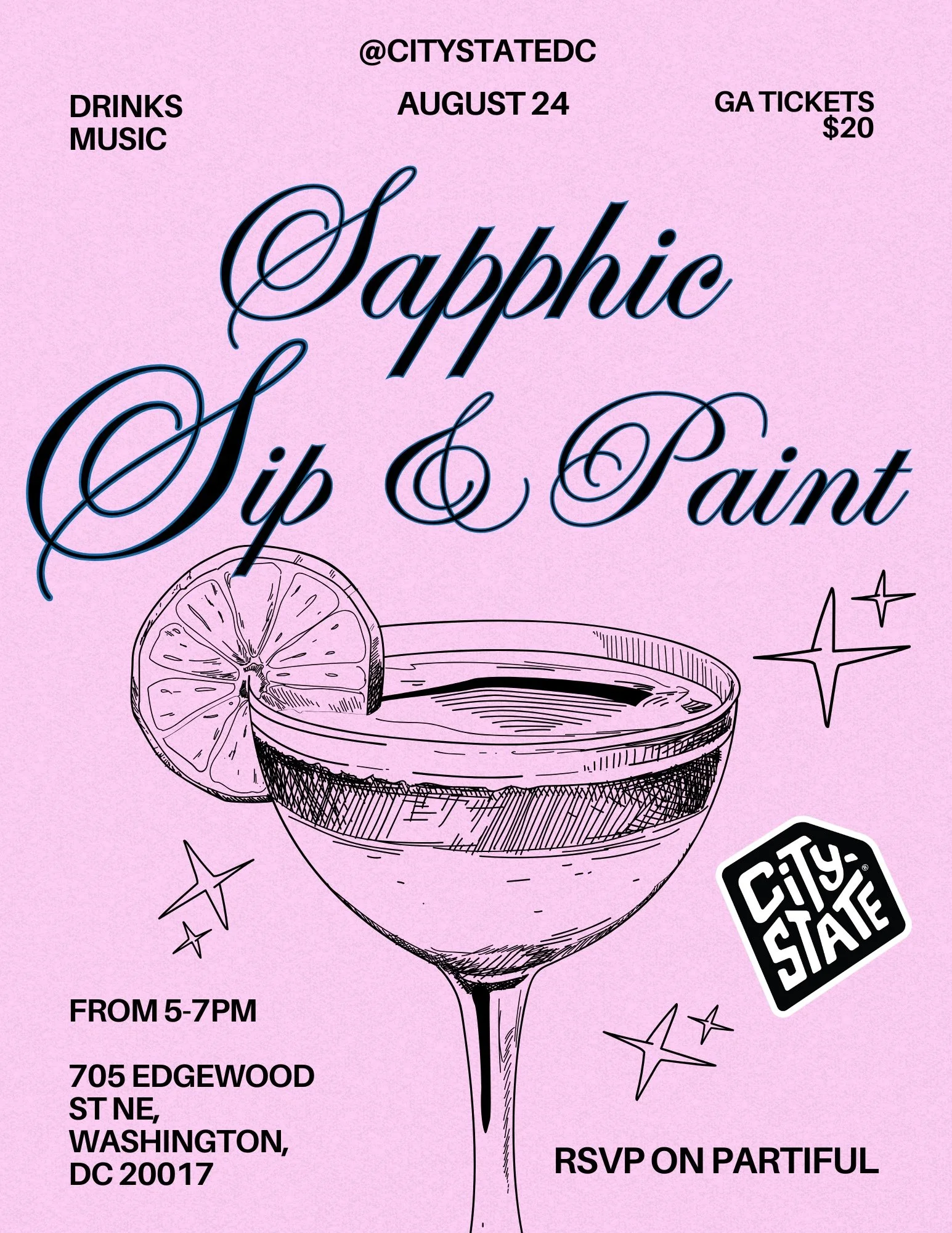 Sapphic Sip n Paint
