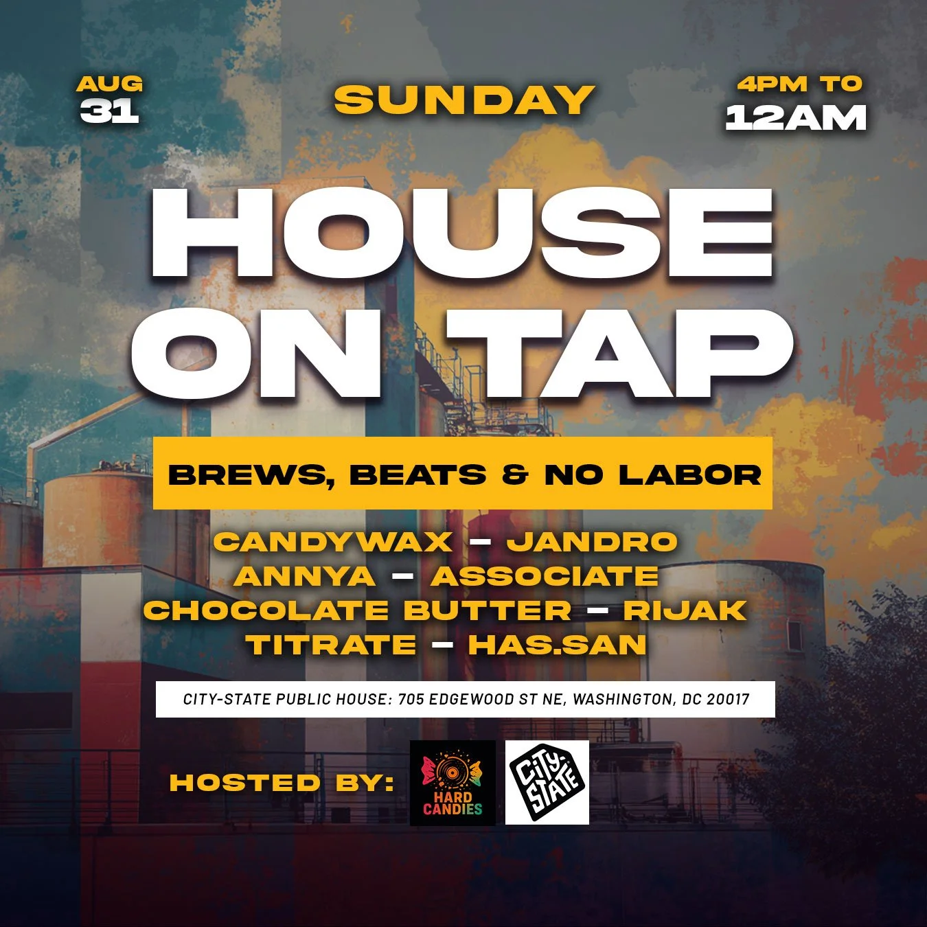 FREE: HOUSE ON TAP: Brews, Beats, & No Labor