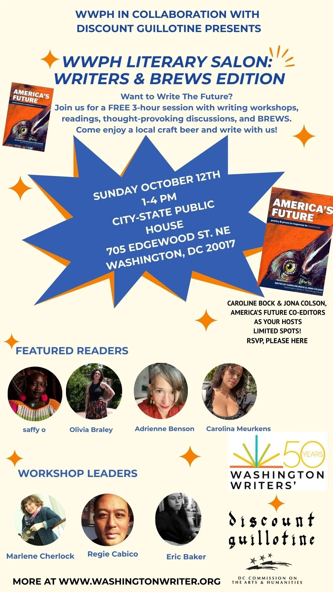 City-State Presents: WRITERS & BREWS with the WASHINGTON WRITERS' PUBLISHING HOUSE