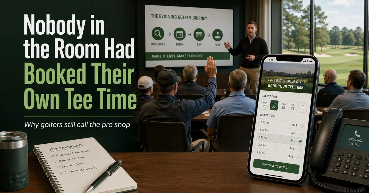 Nobody in the Room Had Booked Their Own Tee Time