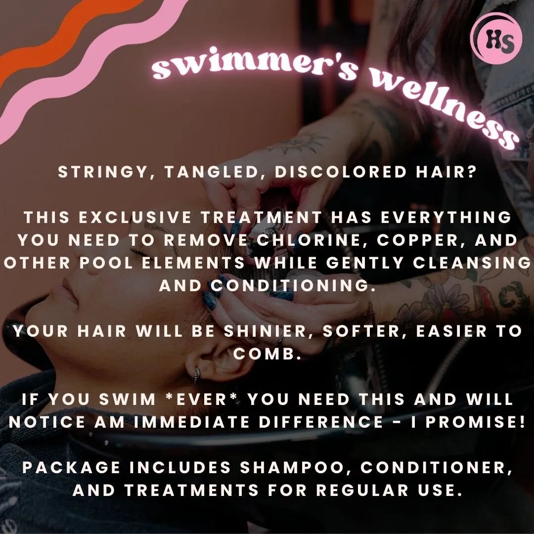 If you swim in any water, bad news - your hair suffers! Chlorine and minerals build up and leave a residue on your hair that makes it tangly, brittle, and a give weird shine. Even one dip in the pool is enough to leave it a bit weird. 

This treatmen