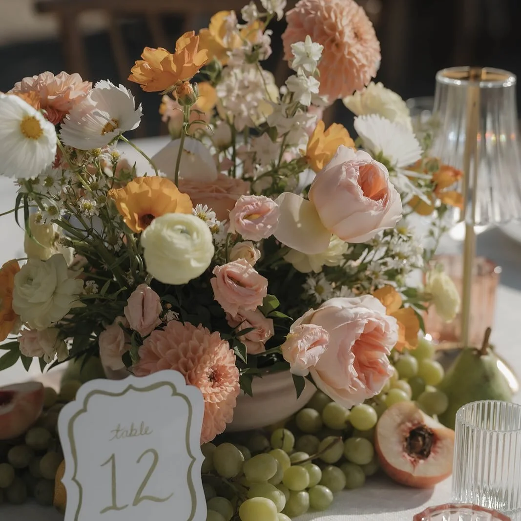 A sunset summer wedding. Featuring the year of fruit styling 
.
Venue: @monserateweddings
Planning &amp; Design: @fawnevents
Floral: @joyofbloomflorals
Photography: @titusandjo
Content: @champagnesociete

DJ: @admentertainment
Strings: @strangeinterl