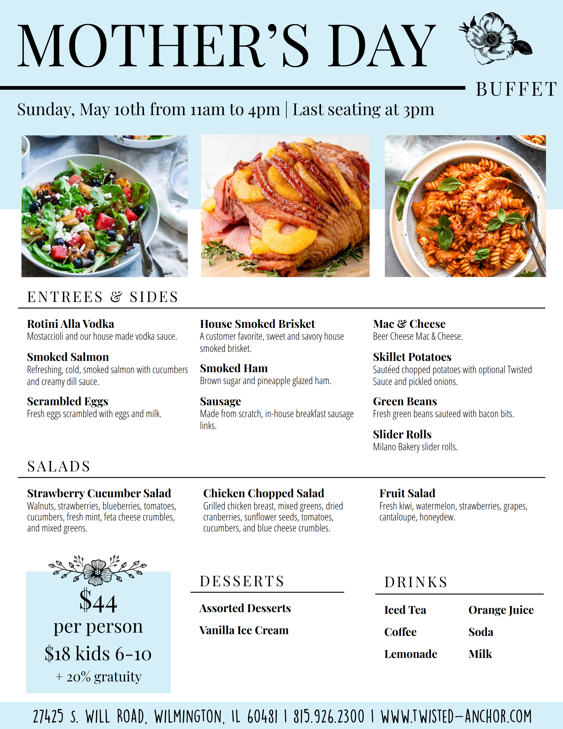 MOTHER'S DAY BRUNCH BUFFET