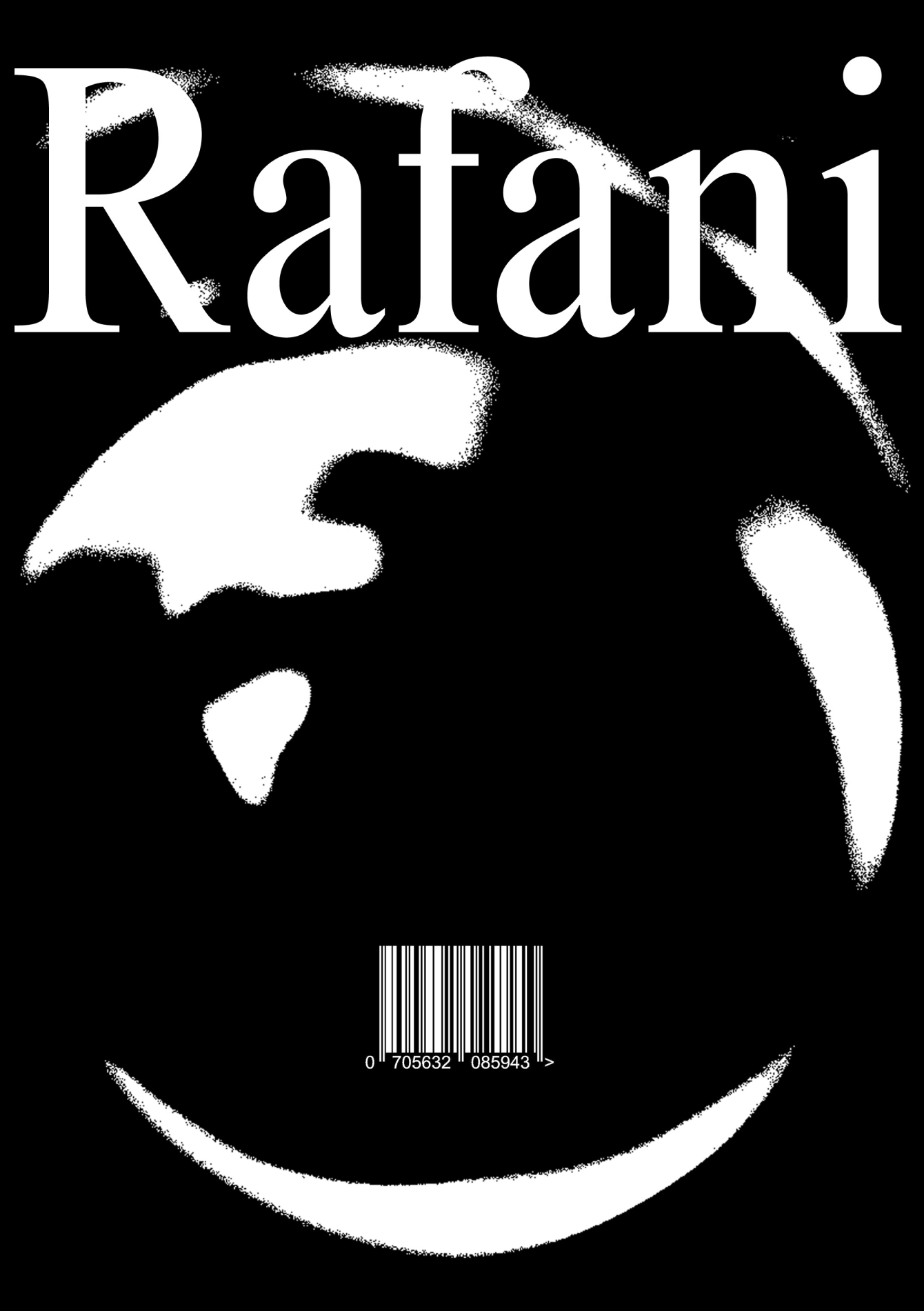 "Rafani" text over abstract black and white background with barcode at bottom center.
