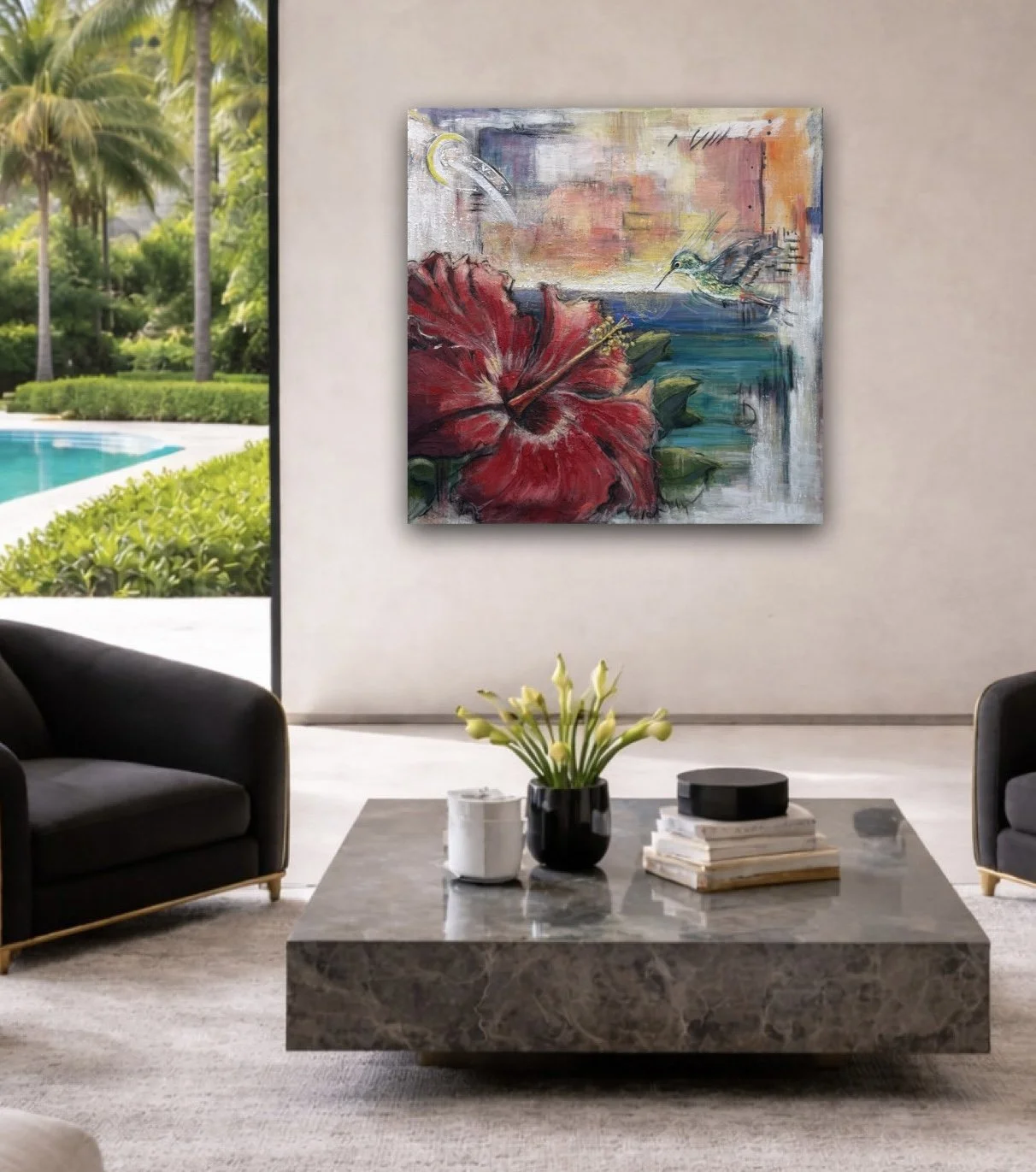 contemporary floral painting