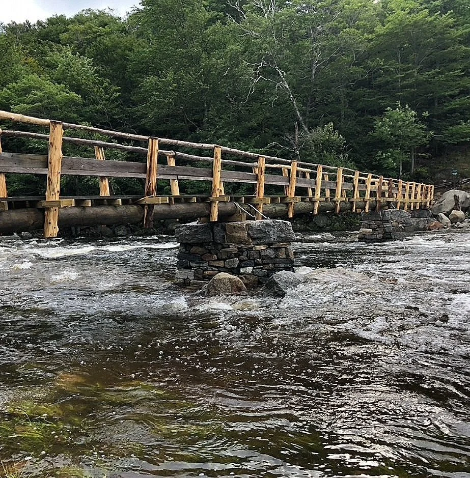Bridge pylon, Ausable Club, Adirondacks NY