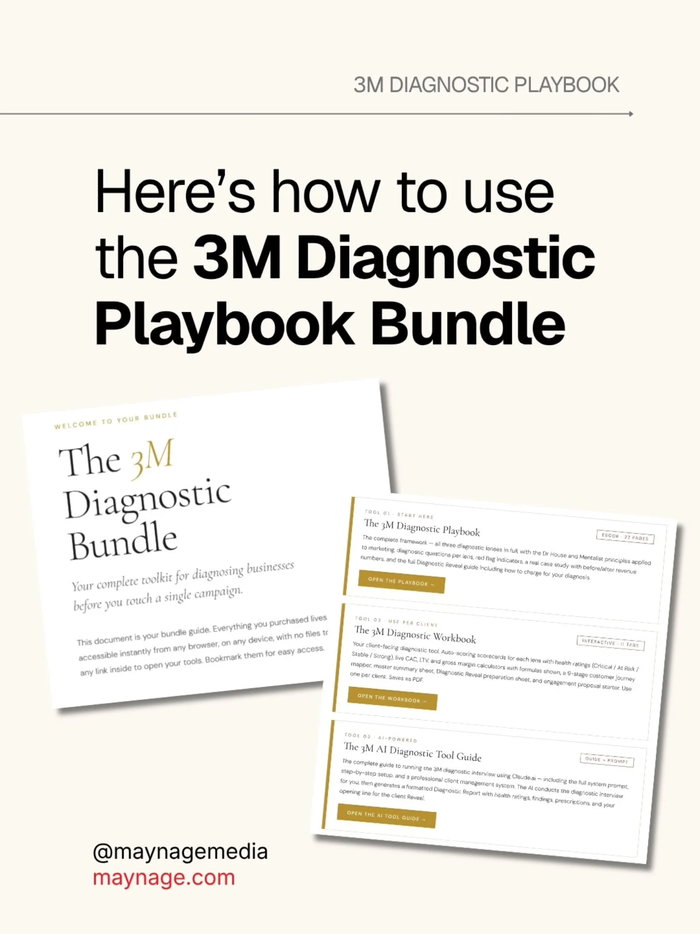 Most freelancers fail for one reason. They skip straight to the interesting part.

The 3M Diagnostic Workbook is built to stop that. You can't get to Mechanism until you've scored Math and Market first. In that order.

Because a business can have hea