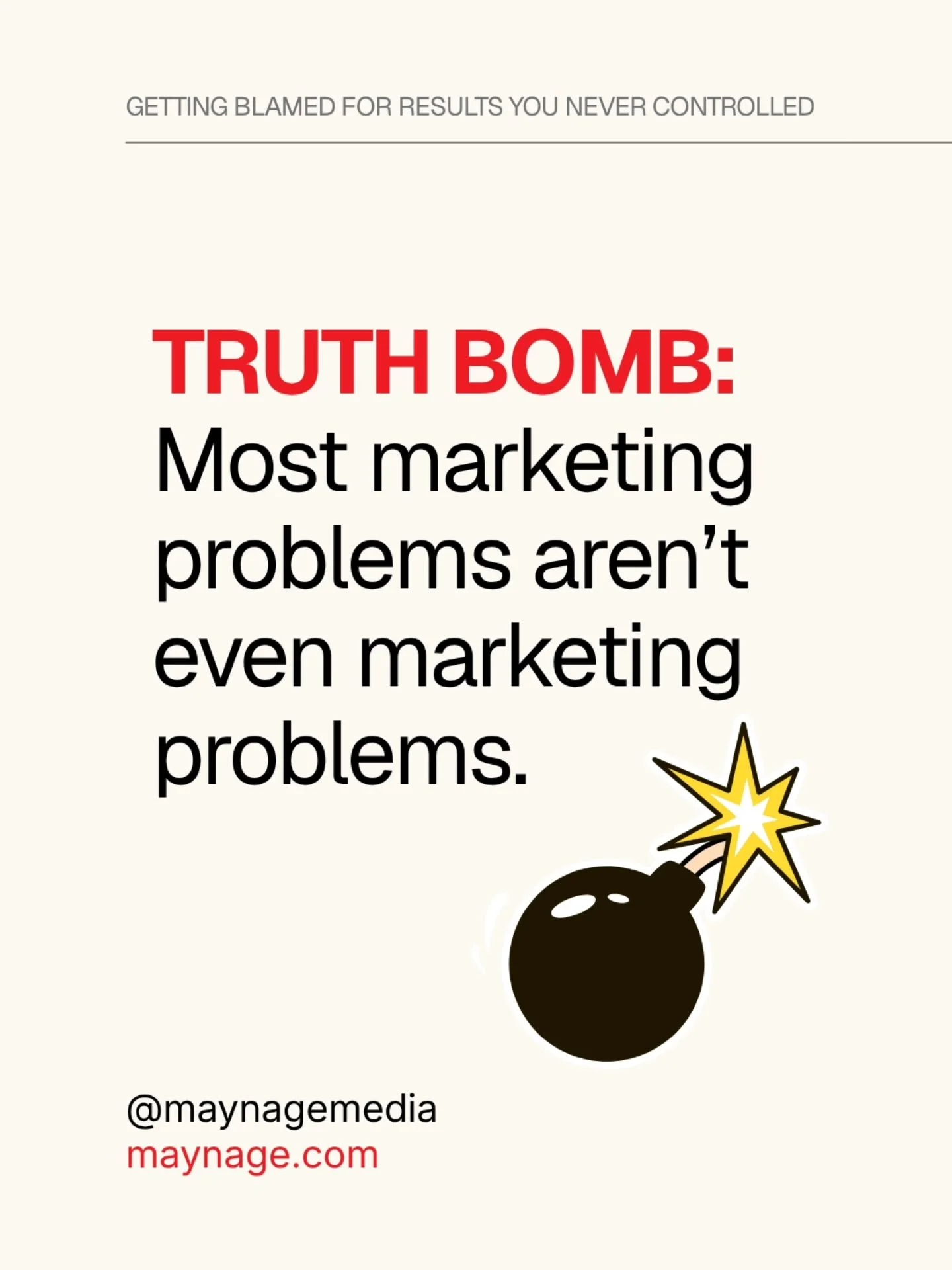 Our marketing team was fired for a sales team that didn't follow up on leads. Twice. 

The ads worked, the leads came in, then they sat in a spreadsheet nobody opened. 

The client's takeaway was that marketing wasn't working ☠️ . 

If you don't diag