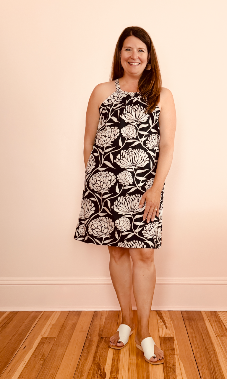 Tina Halter Dress - Hydrangea Print