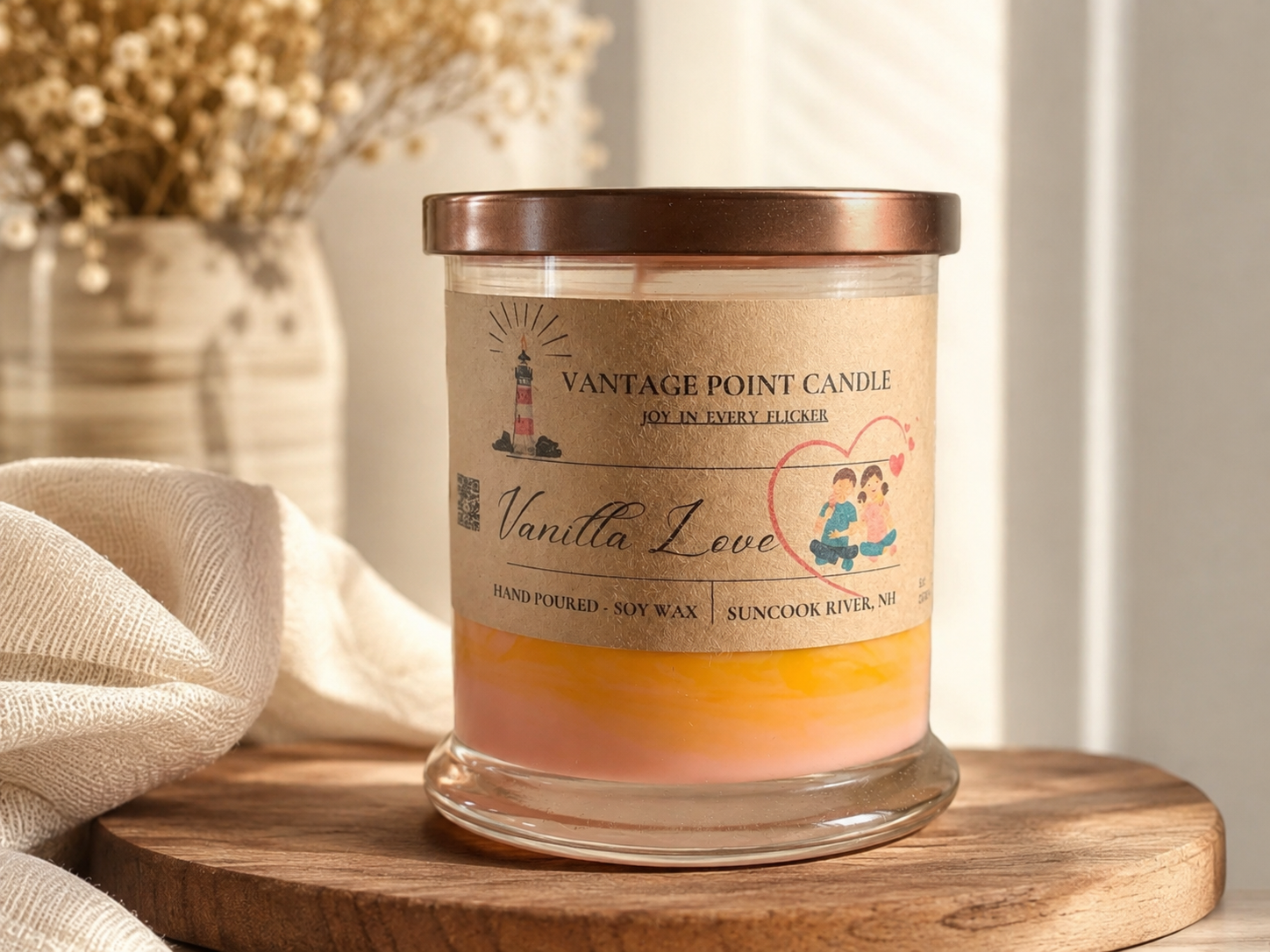 Vanila Love Soy Candle 9 oz.