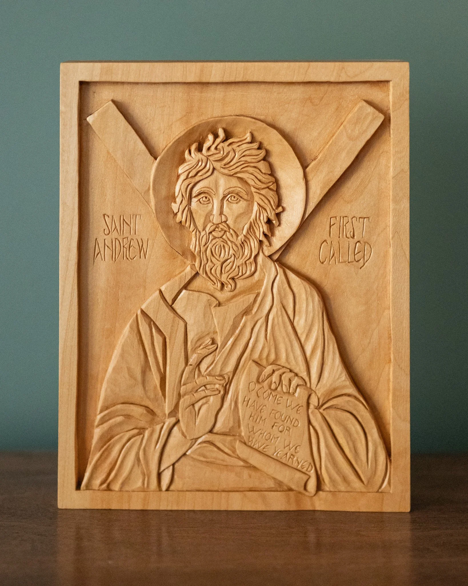 Saint Andrew Handcrafted Wooden Icon