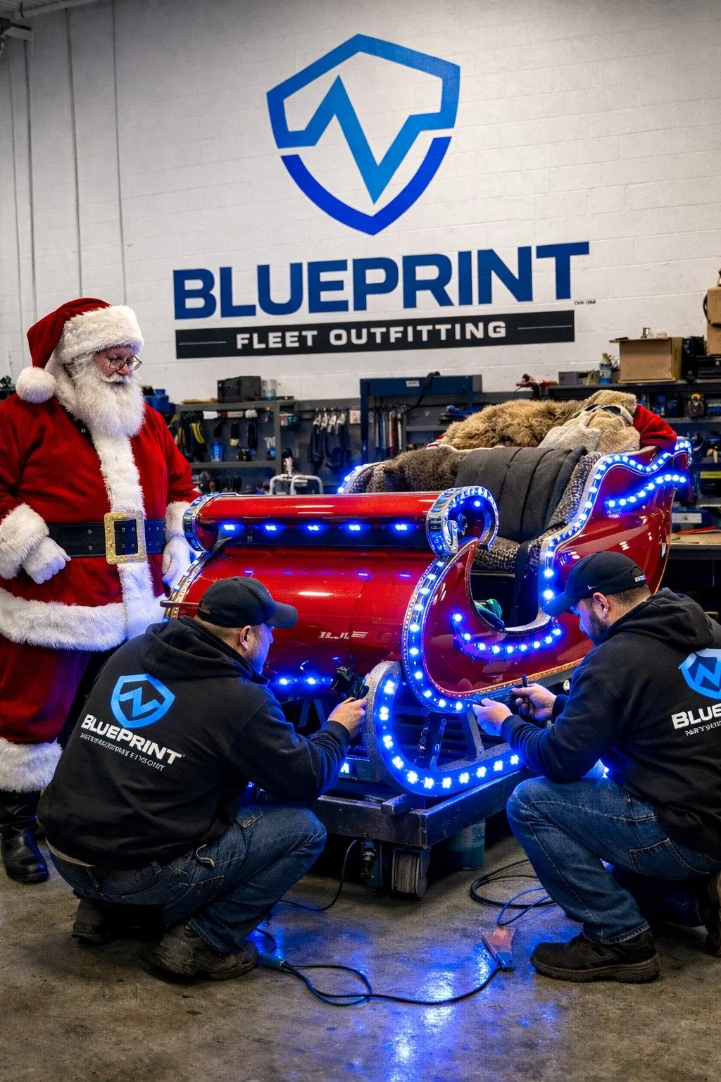Santa stopped by the shop to make sure the sleigh was ready for Christmas.

We walked through the lights, the layout, and what made the most sense for a long night of work. Same conversations, same attention to detail we give every build.

This is ob