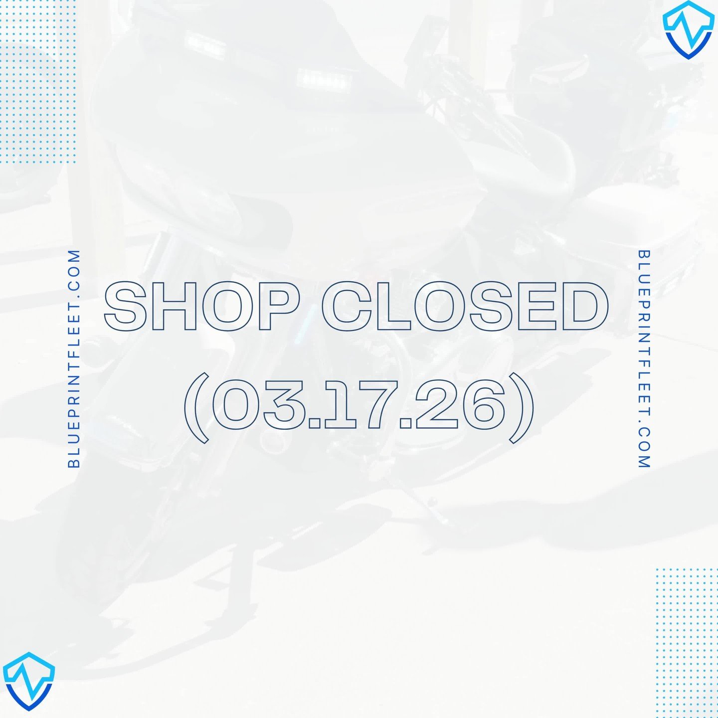 Blueprint Fleet Outfitting will be closed on St. Patrick&rsquo;s Day.

Our team will be taking the day to focus on internal planning and operational work as we continue building what comes next for Blueprint Fleet. The shop will resume normal operati