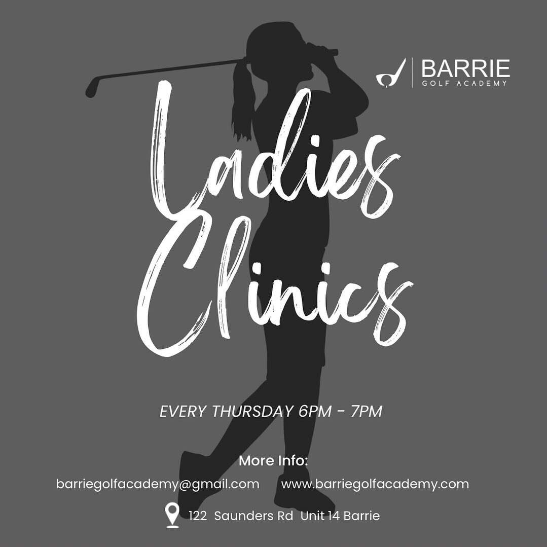 📣Ladies Golf Clinics Now Available📣

🏌🏻&zwj;♀️Our weekly clinics run over the course of 17 weeks and focus on your full swing and specific short game fundamentals. We adapt to all levels of ability from beginner to advanced. If you have further q