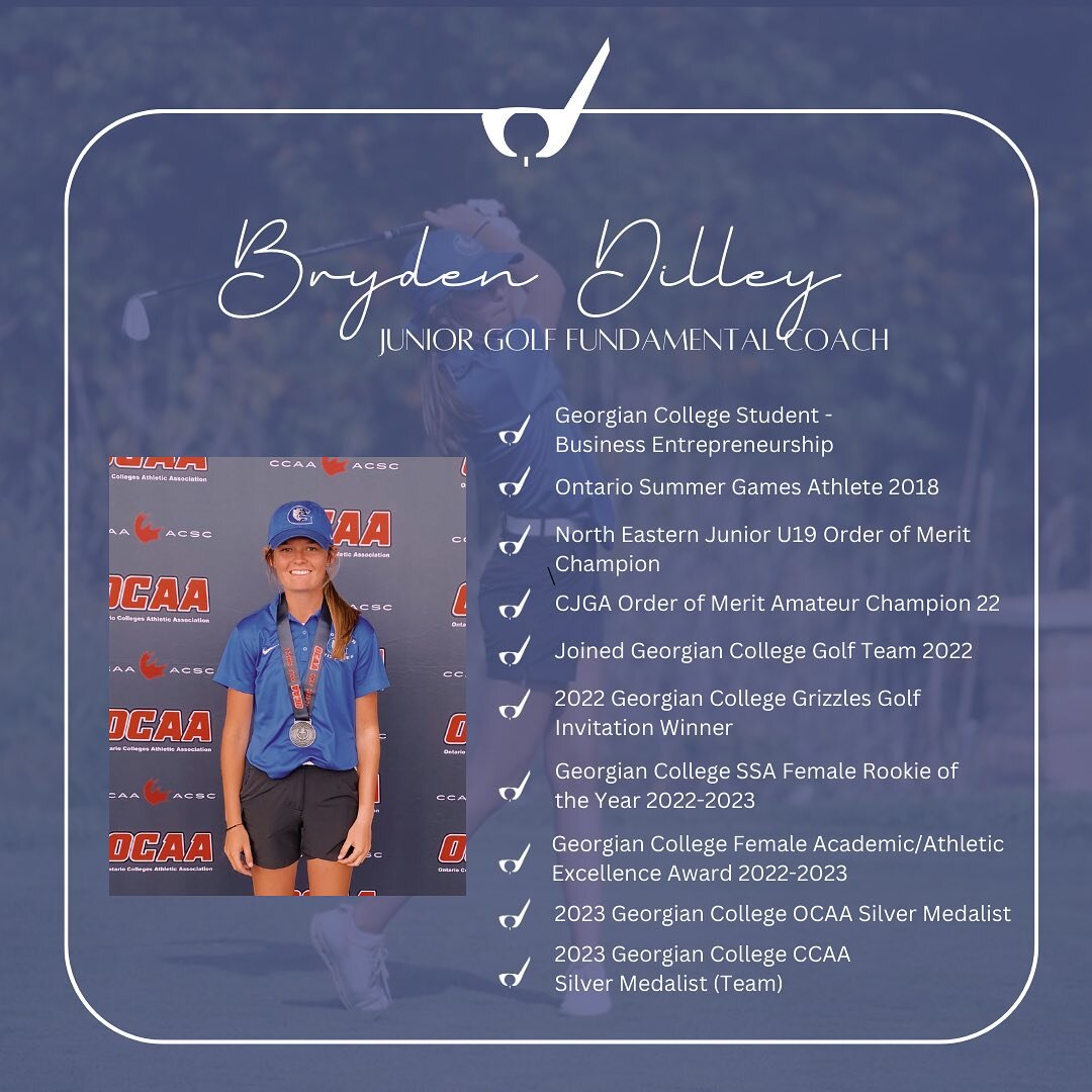 📣We would like officially introduce our Junior Golf Fundamental Coach Bryden Dilley‼️

Many of you have seen Bryden at BGA and previously at our outdoor summer camps at @theterryobriengolfacademy. 

Please help us give a big official welcome to Bryd