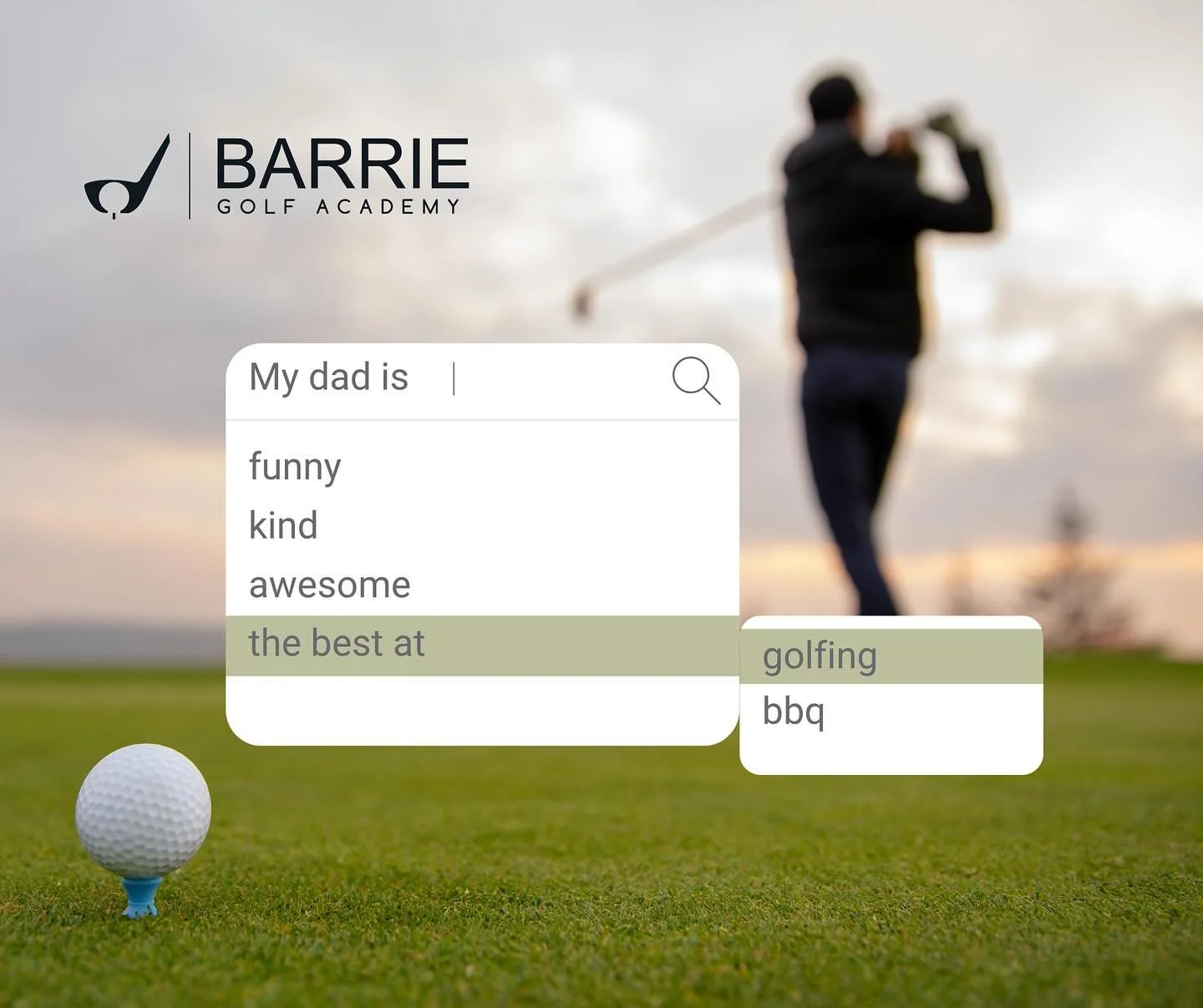 Happy Father&rsquo;s Day from all of us at Barrie Golf Academy! ⛳️💙

Today we celebrate all the amazing Dads, Grandpas, and father figures who make a difference both on and off the course. Whether you&rsquo;re sharing golf tips with your kids, enjoy