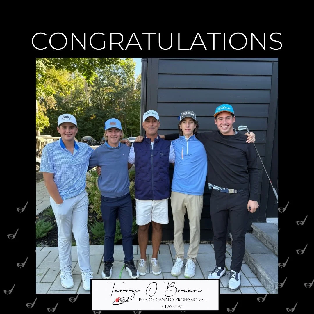 Huge congratulations to our Coach Terry O&rsquo;Brien on achieving his Class &ldquo;A&rdquo; status with the PGA of Canada!

A Class &ldquo;A&rdquo; PGA of Canada professional is a highly qualified member who has completed the PGA Training Academy, a