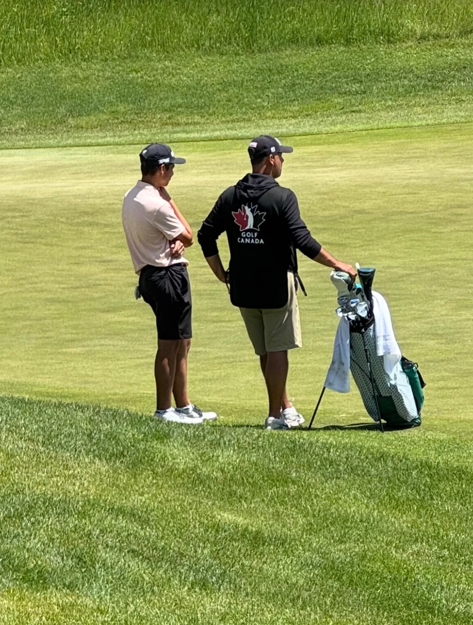 Today was a special day, I had the privilege of caddying for one of my students @dimitriprotopapas in the final qualifying stage for the Canadian Open. I&rsquo;ve been teaching and coaching him since he was 8 years old, and to be able to walk beside 
