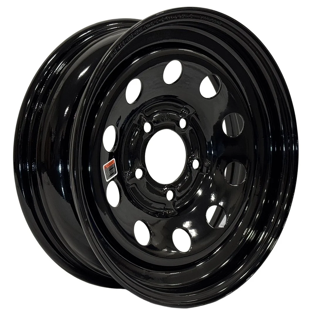 Black glossy steel trailer saylor wheel