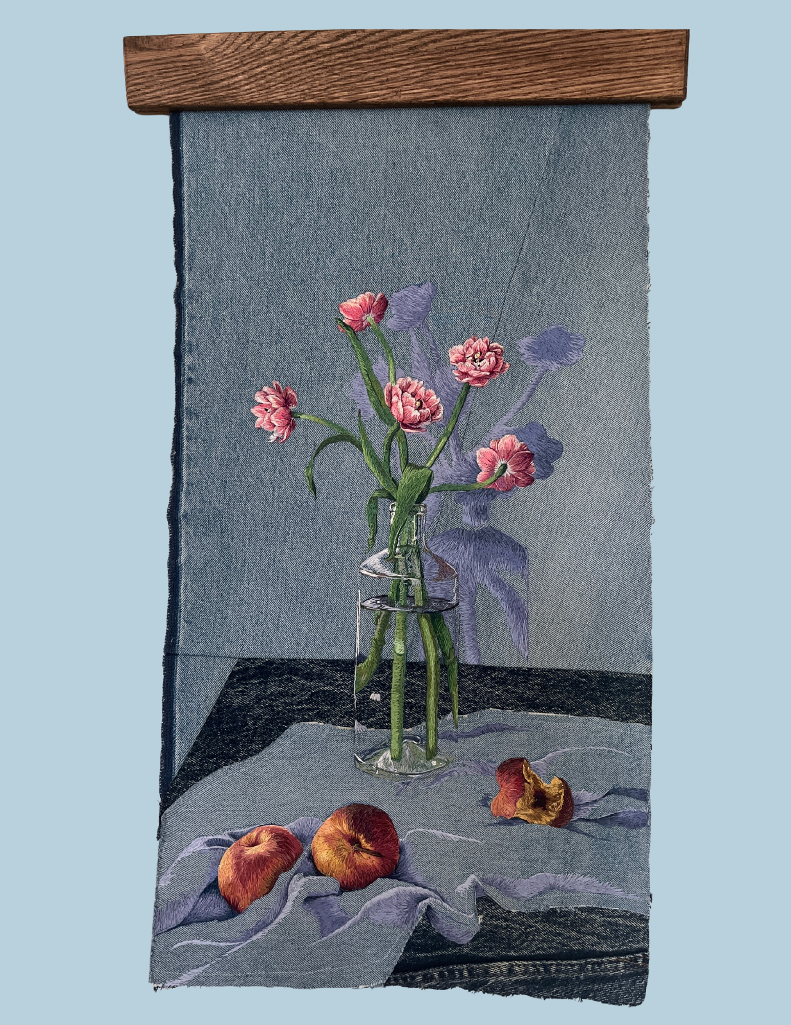 Tulips and Peaches・
2023・
14.5" x 28"・$2000