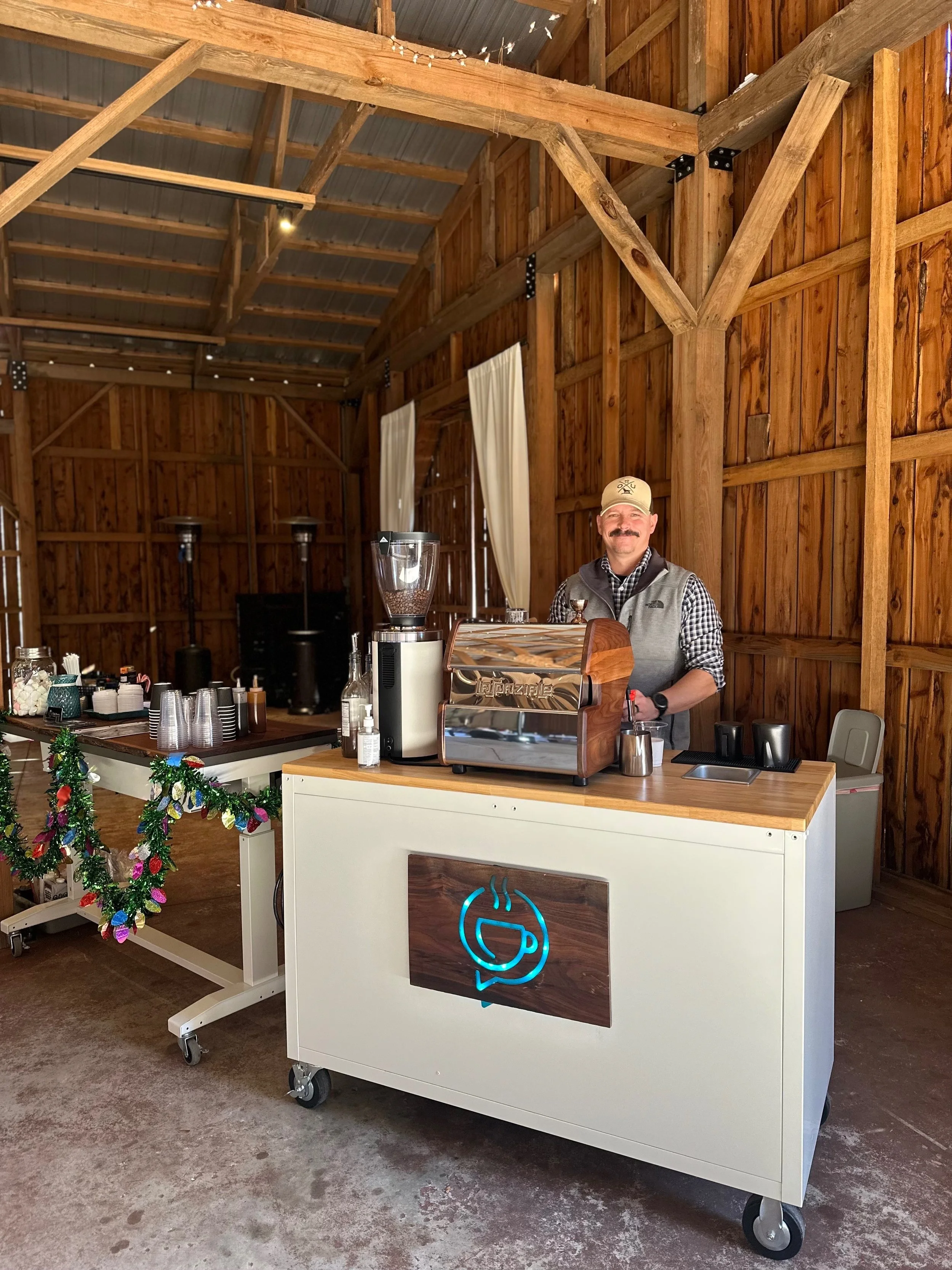 Talk Story Coffee Co. mobile coffee cart and team in Macon, GA