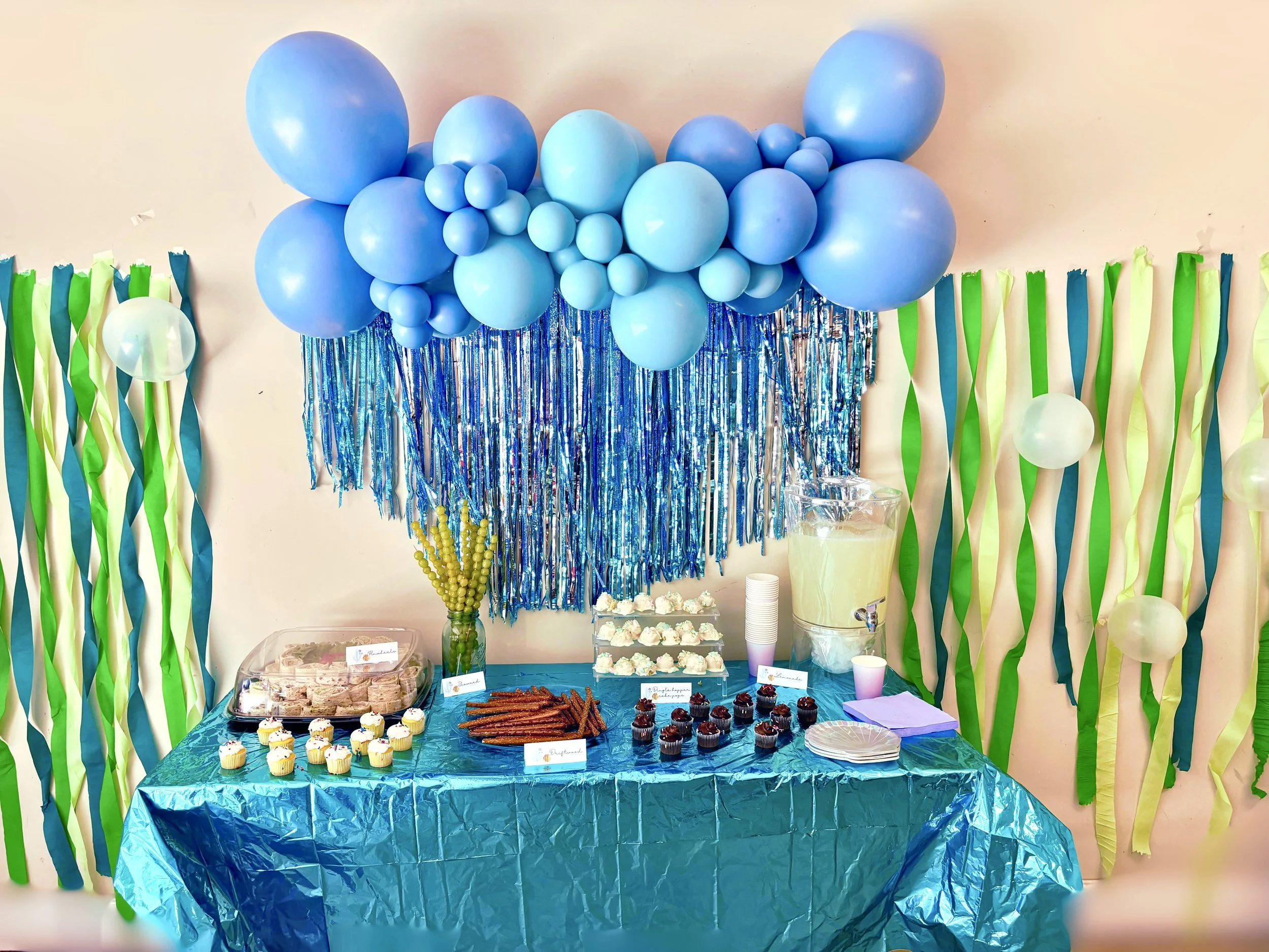 Under the Sea Baby Shower Party Décor and Food Display. 