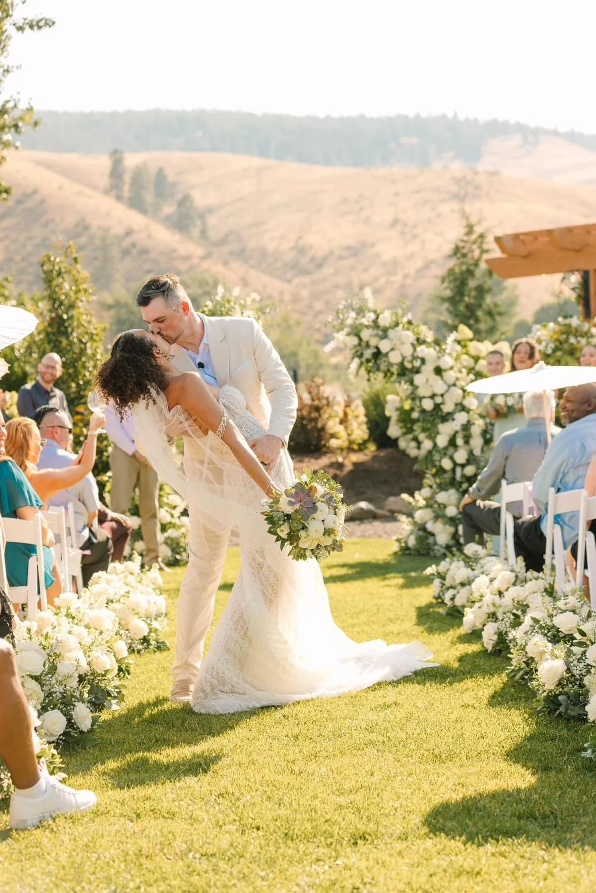 Gorgeous Wedding at Brick House Gardens and Nursery. Photo by Brian Storey Photography. 