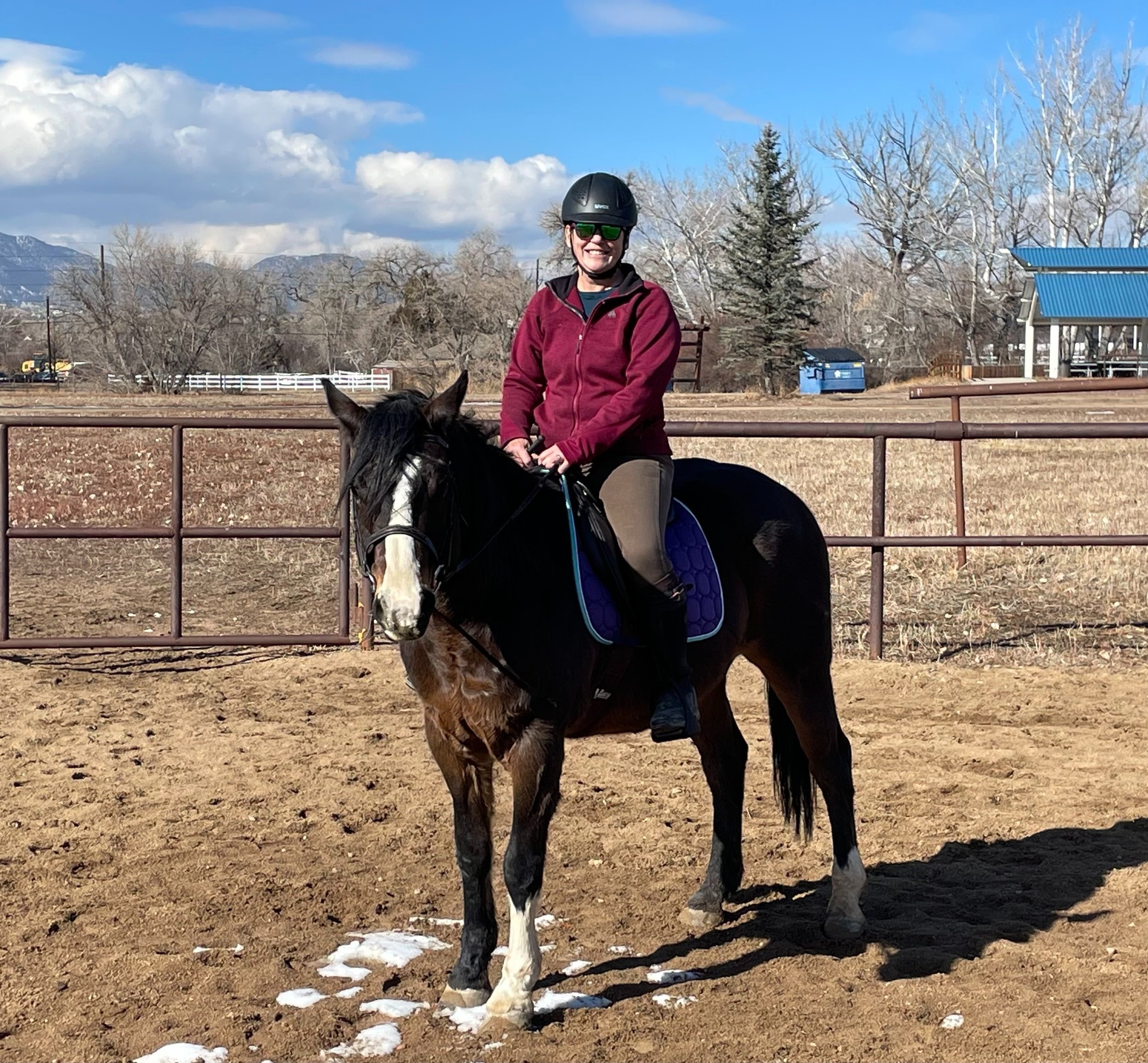Molly Essmeier and Tony - Indiana Street Open Space, January, 2024
