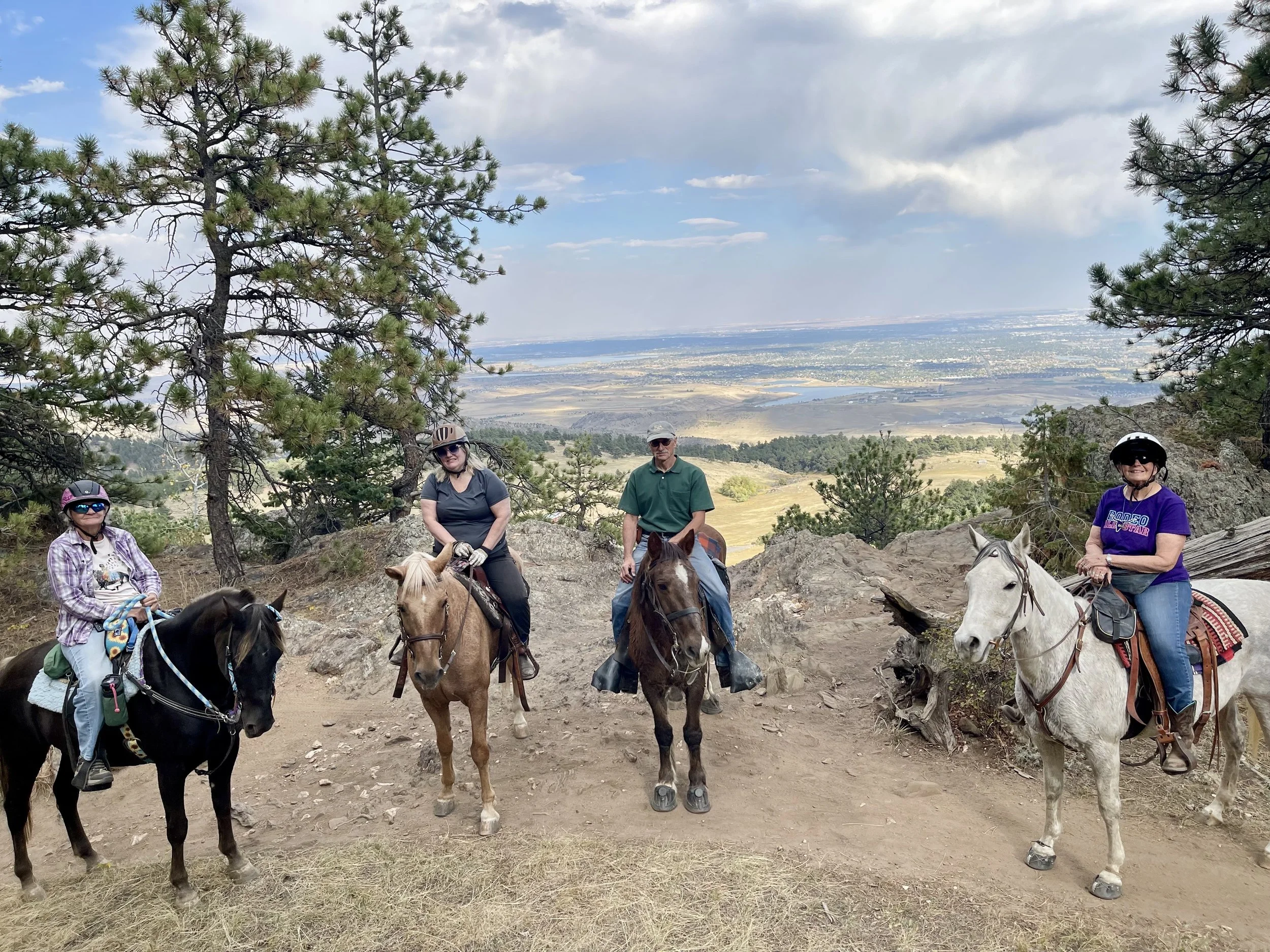 Riders at the Buffalo Bill Saddle Club Poker Ride Held at Staunton State Park - August, 2024