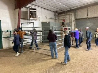 JCHC Volunteers Constructing Stalls for NWSS Events Held at the Jeffco Fairgrounds - December, 2023
