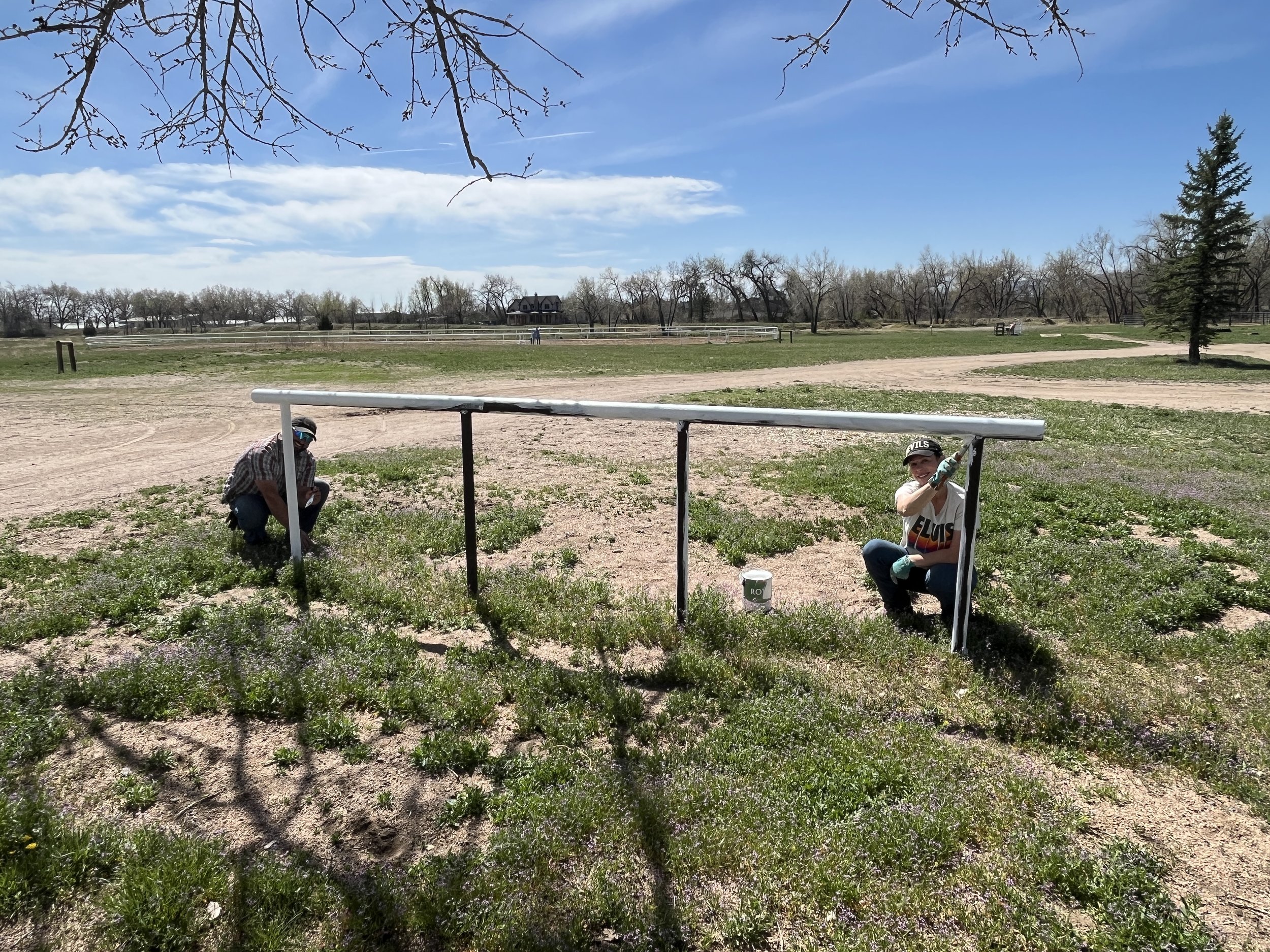 JCHC Members Volunteering at the Indiana Equestrian Center Cleanup Day - April, 2025