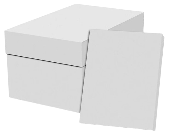 Various copy and printer paper sizes available.