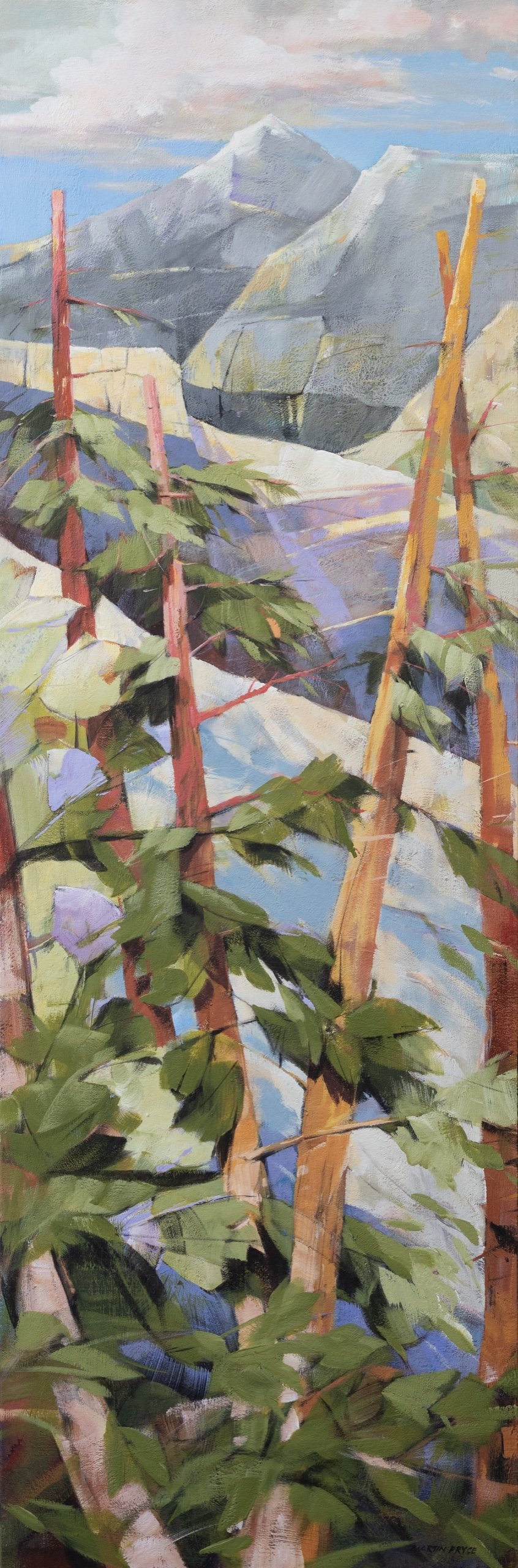 Inside the Rockies by Martin Pryce — original acrylic painting of the Canadian Rockies, Alberta