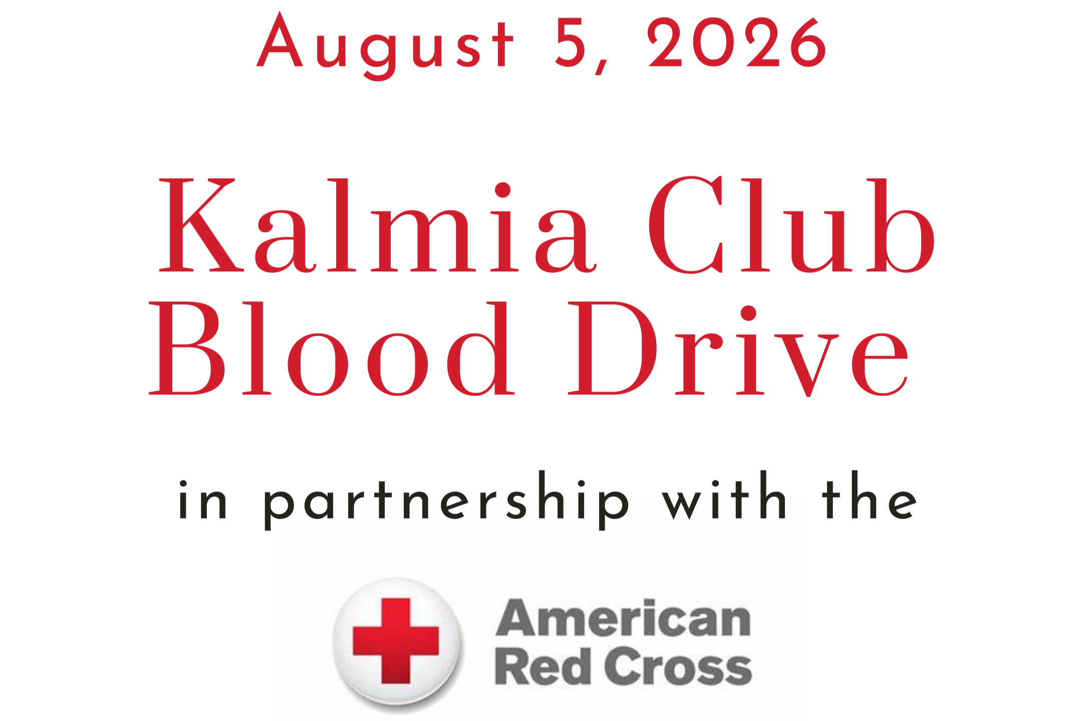 Summer Blood Drive - Save the Date