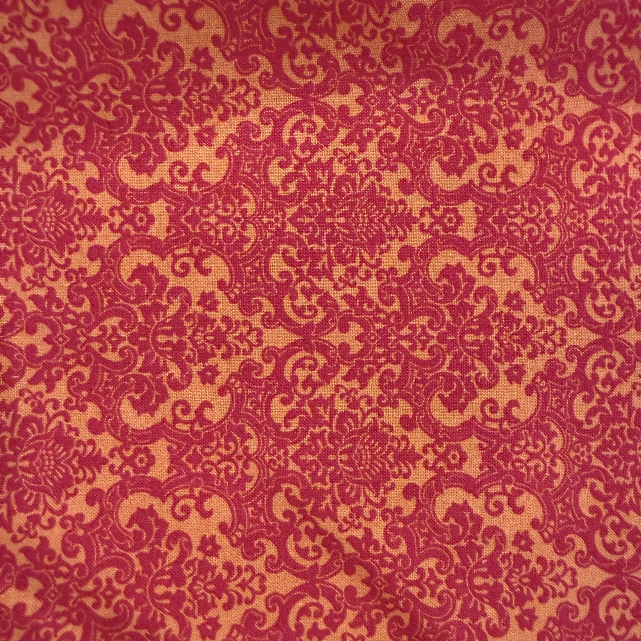 Red & Orange Damask