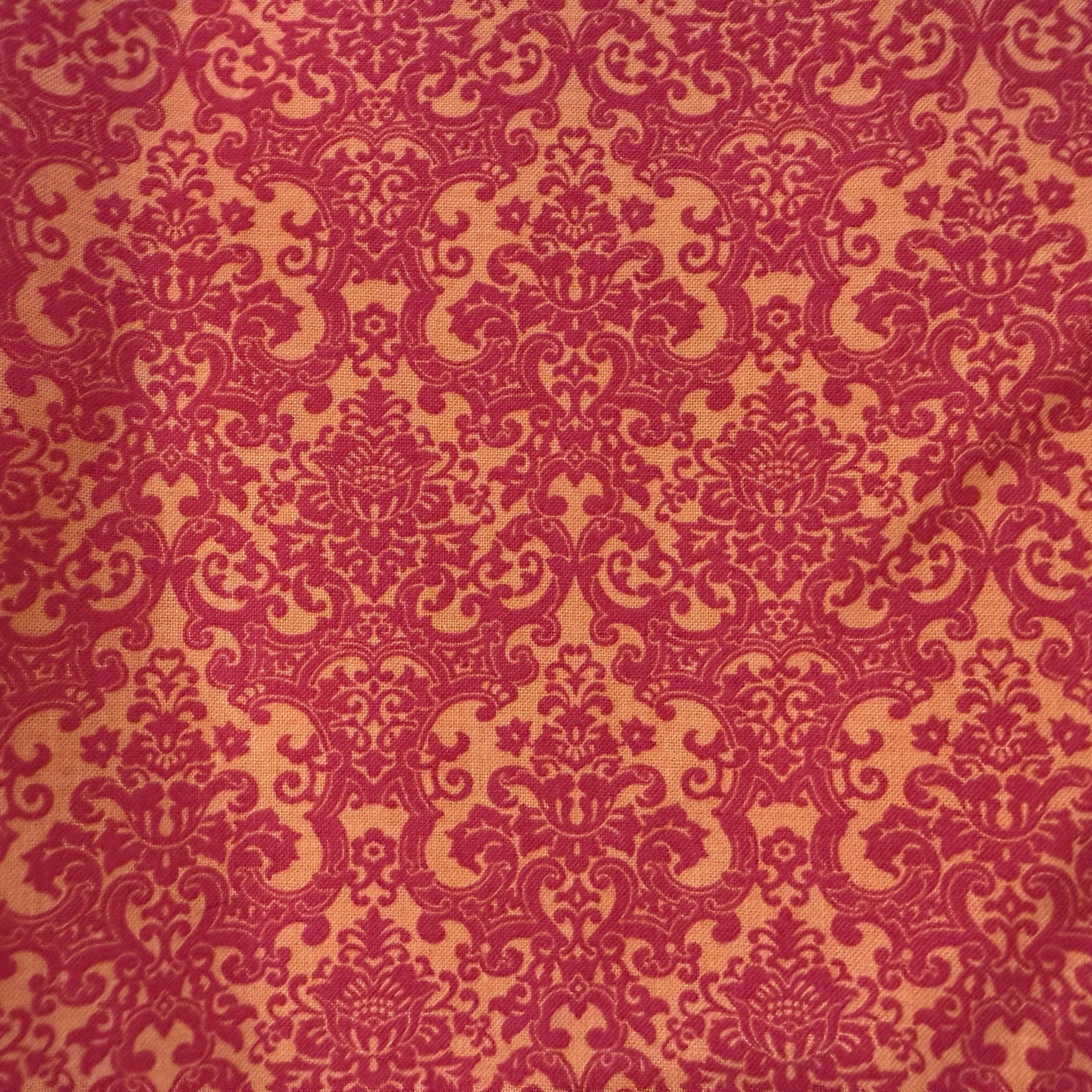 Red & Orange Damask
