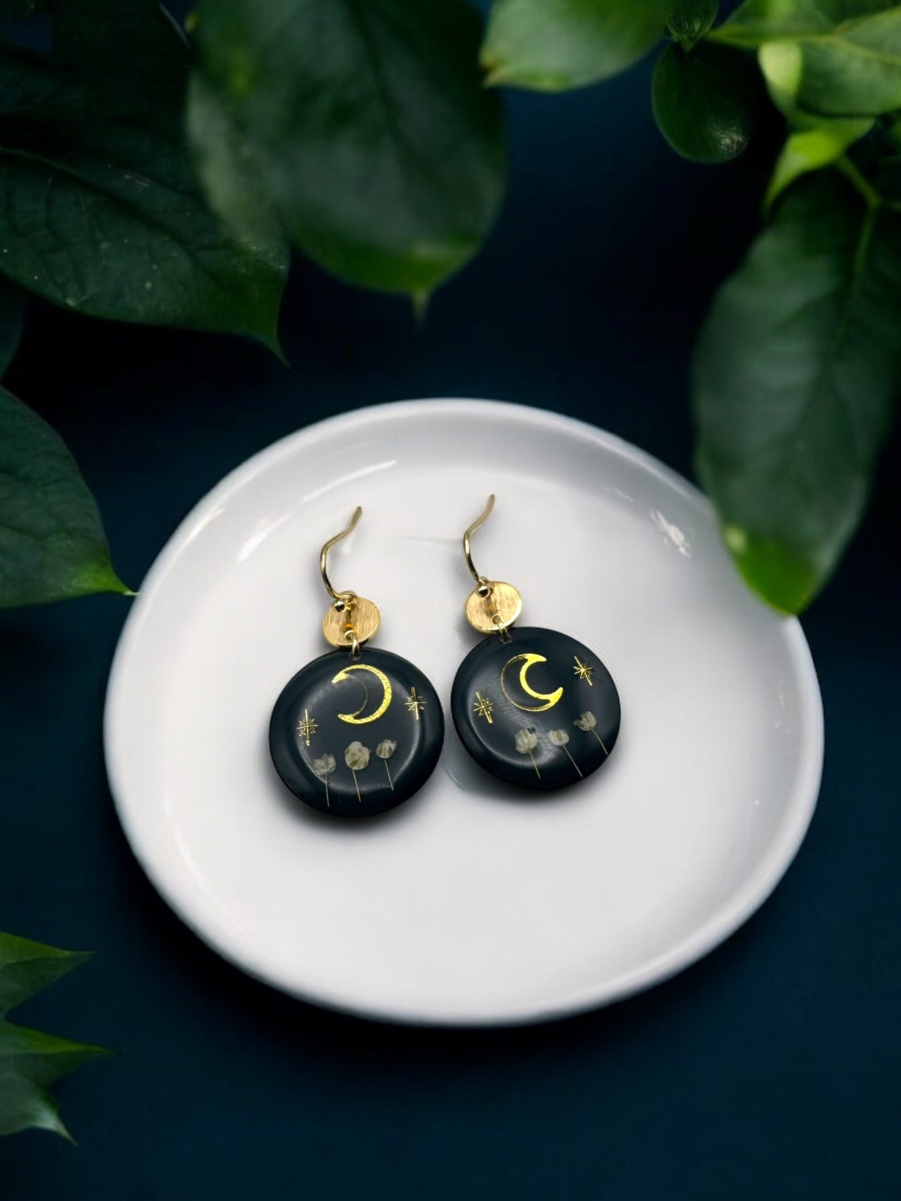 Blue moon earrings