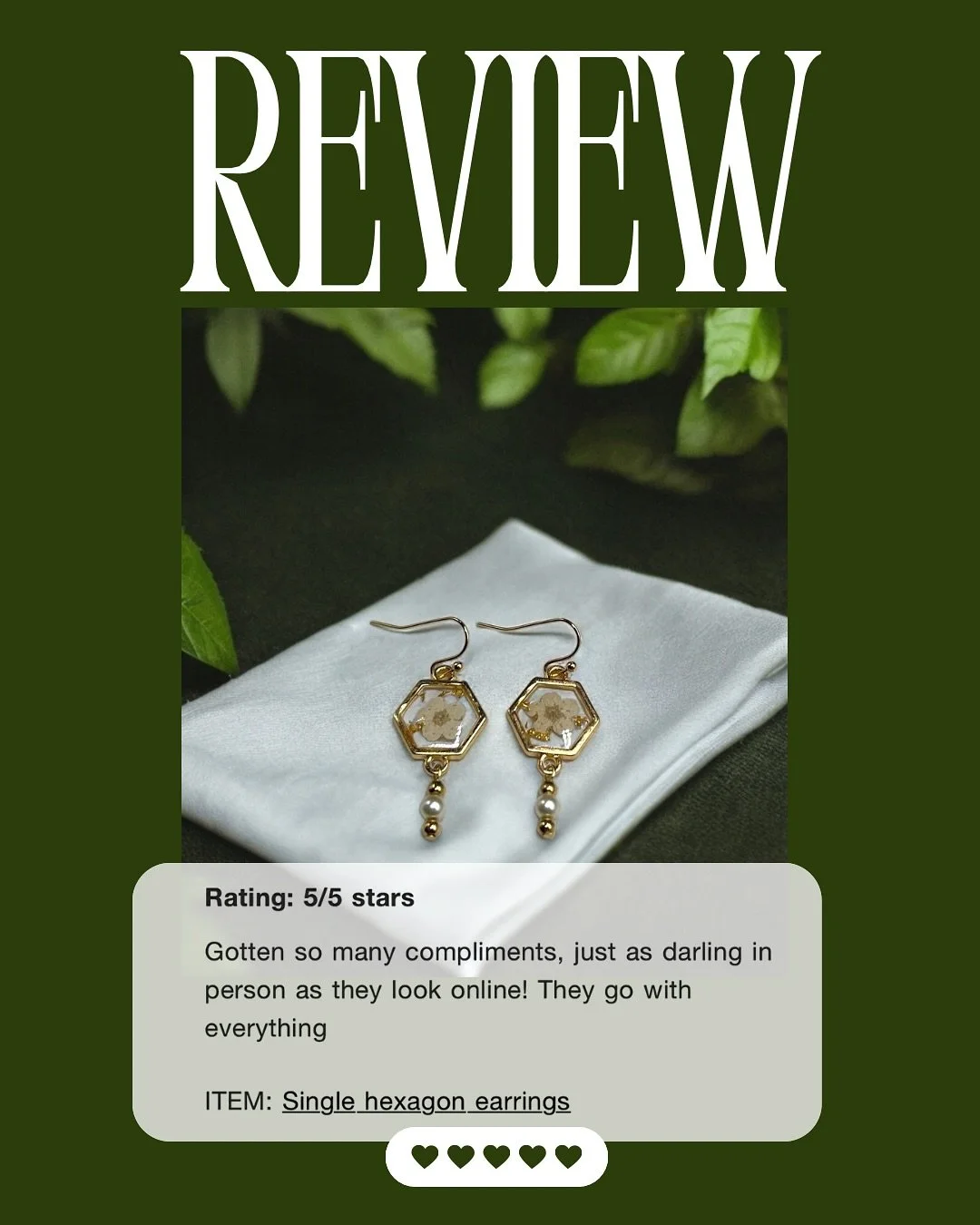 Each review feels like a warm hug 🤍🌿 HUGE thank you to everyone who takes the time to leave a review on their purchases and/or messages me to share kind words. It means the absolute most to me :&rsquo;)