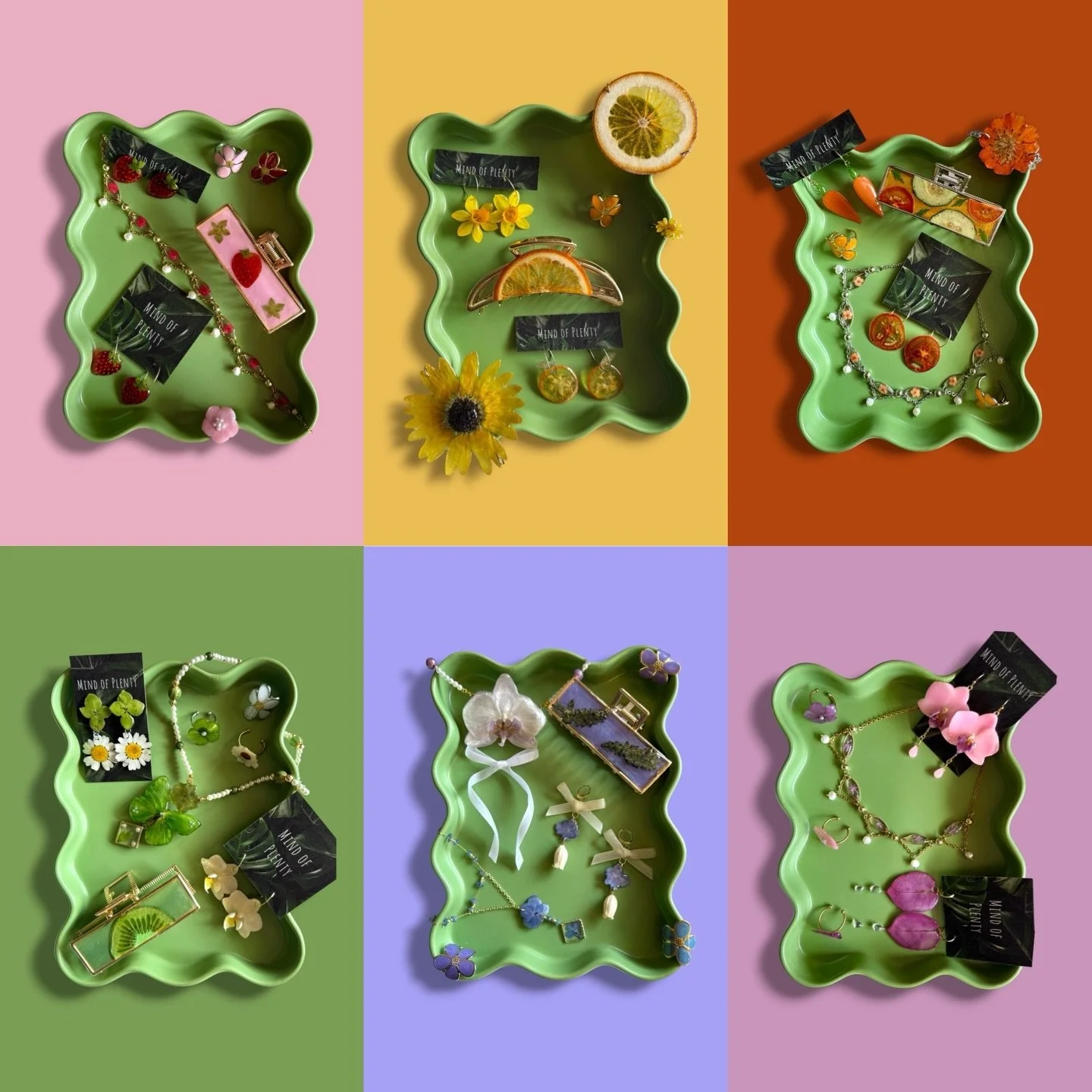 From Vibrant reds and dreamy pinks to earthy greens and glowing oranges. Which color brings you the most joy? 🌈

#resinartist #botanicalartist #botanicalaccessories #pickyourfavorite