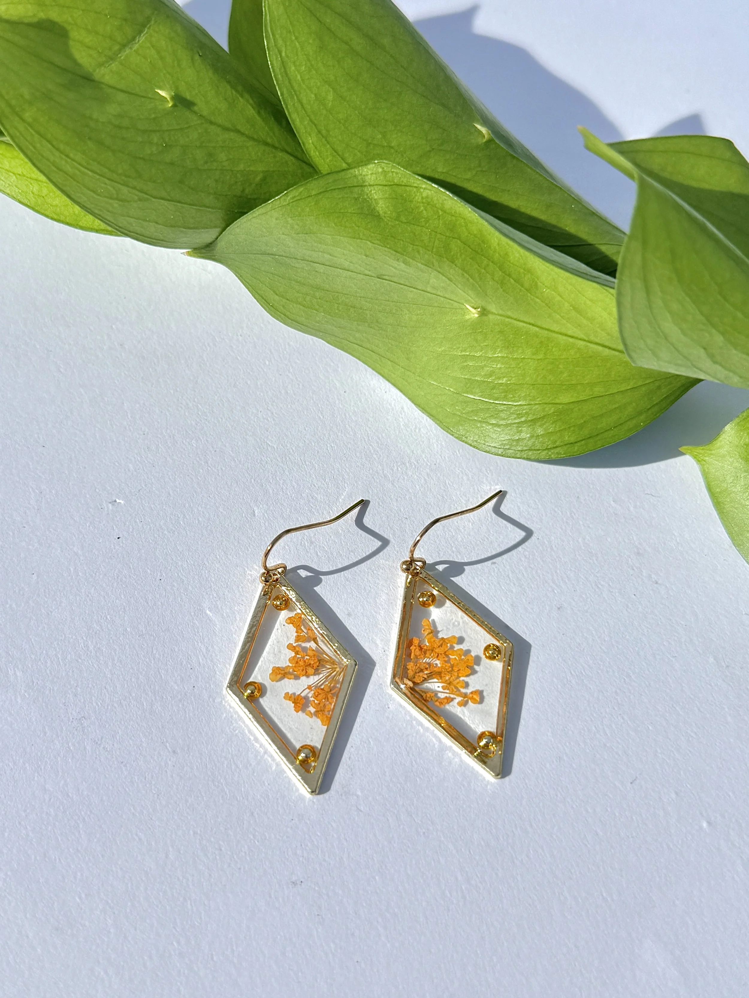 Orange diamond flowers