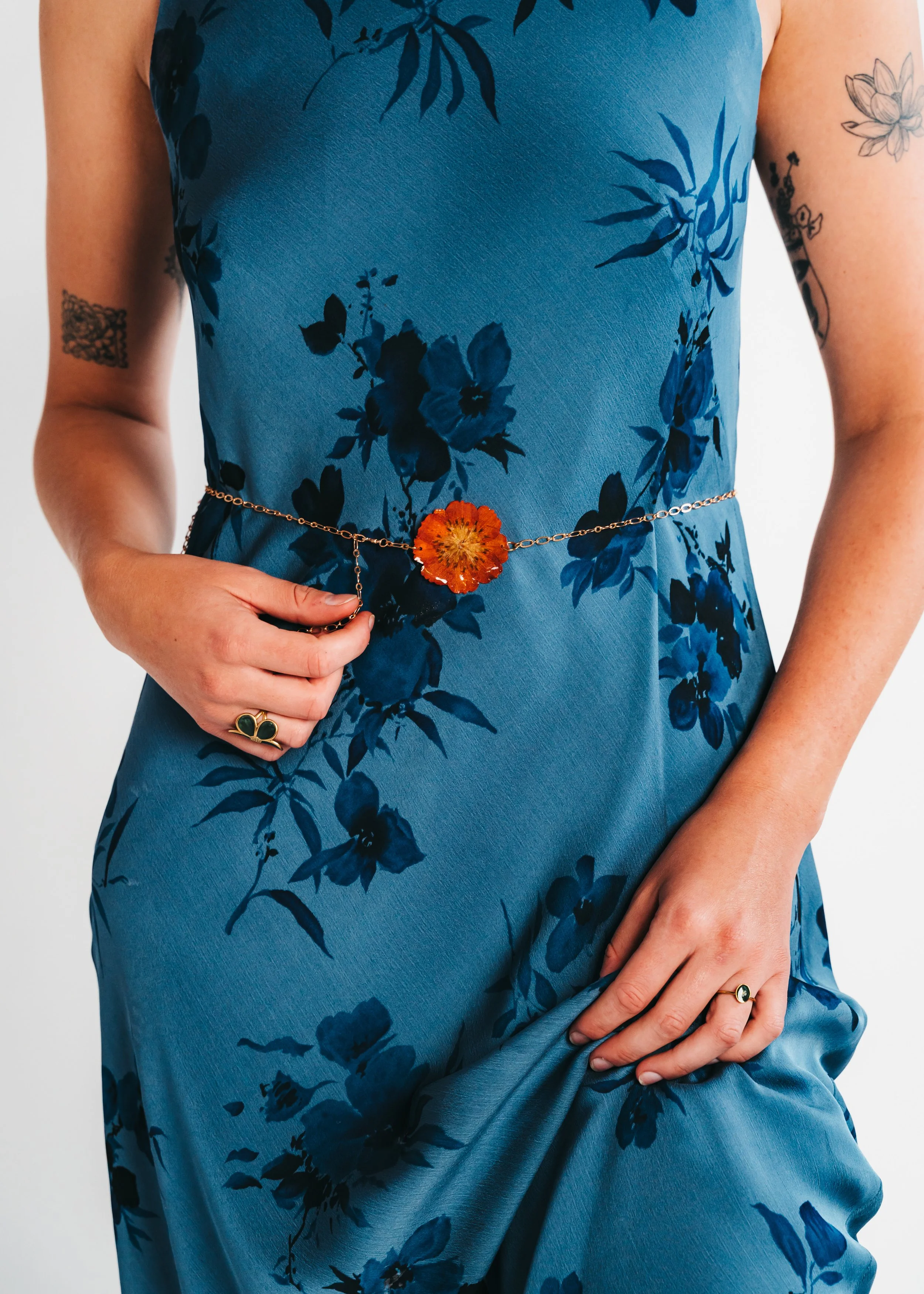 Orange Cosmos Waist Chain