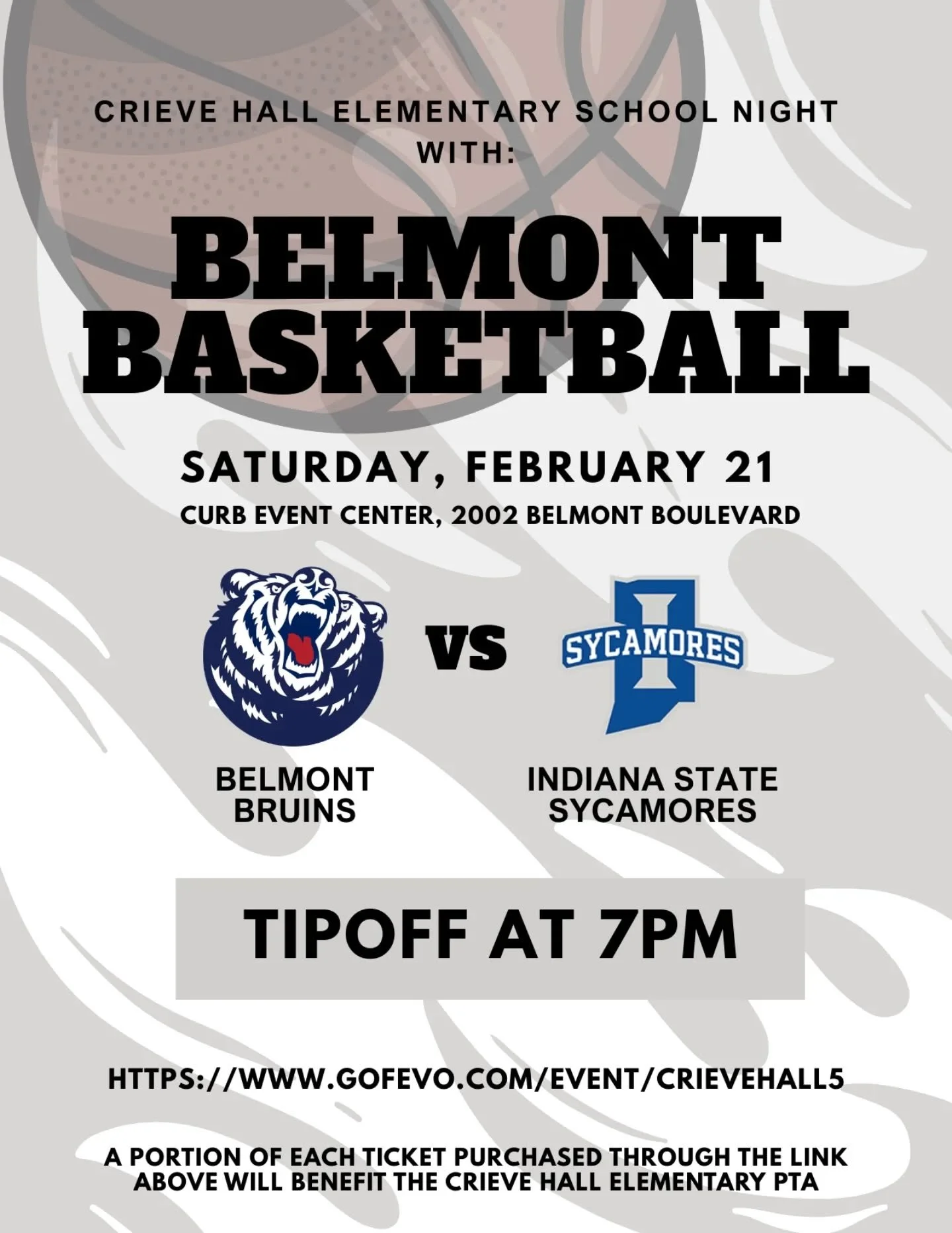 Get your 🎟️ for CHES night this Saturday cheering on the Belmont Bruins' Basketball team! This is such a fun opportunity to hang out with Crieve Hall families while also supporting a local school! A portion of the ticket sales goes to the PTA. 🏀 Ti