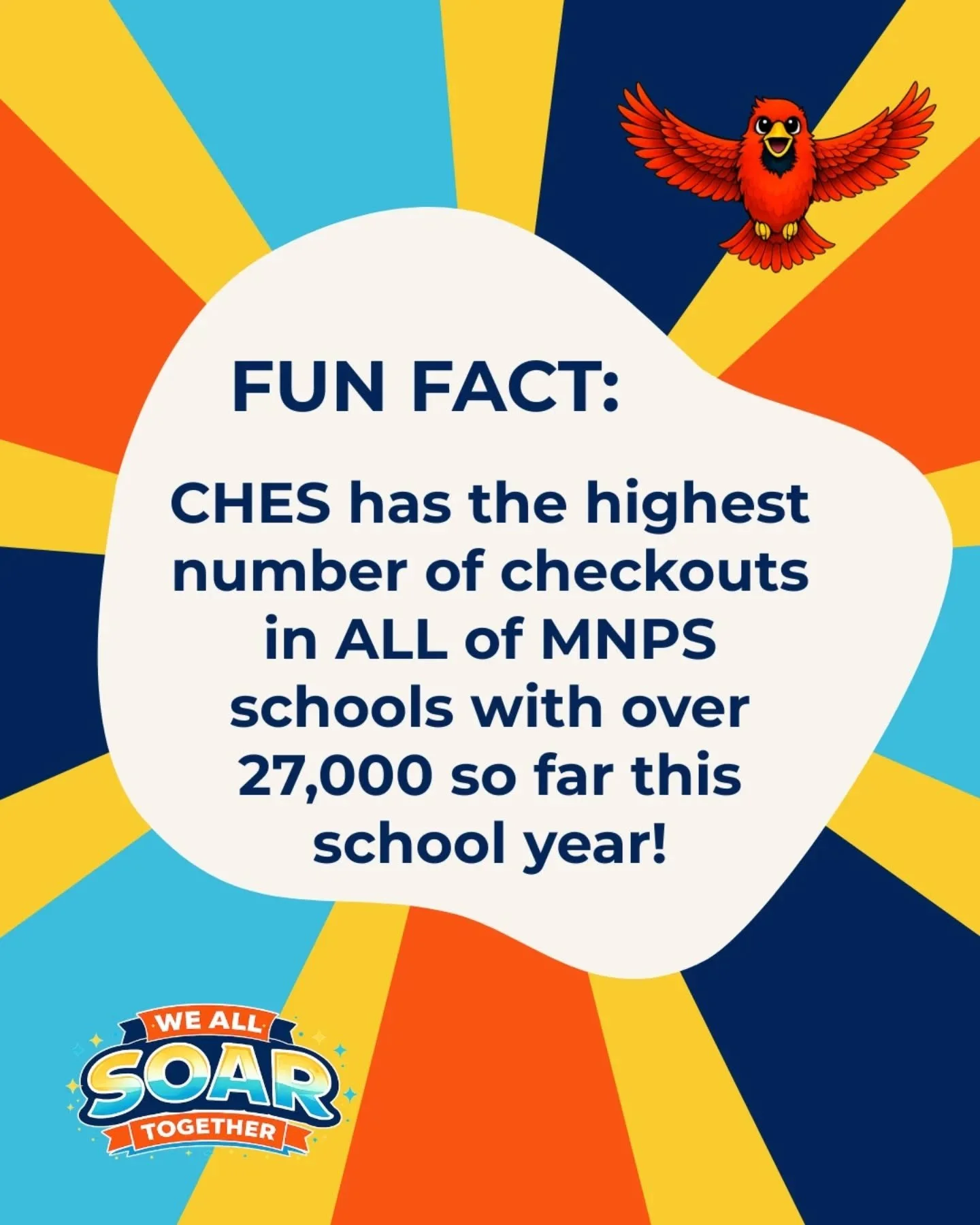📚✨ CHES is turning pages and breaking records!

With over 27,000 books checked out this school year, our students have the highest library circulation in all of MNPS&mdash;how amazing is that?! 🙌

That&rsquo;s 27,000 moments of curiosity sparked, i