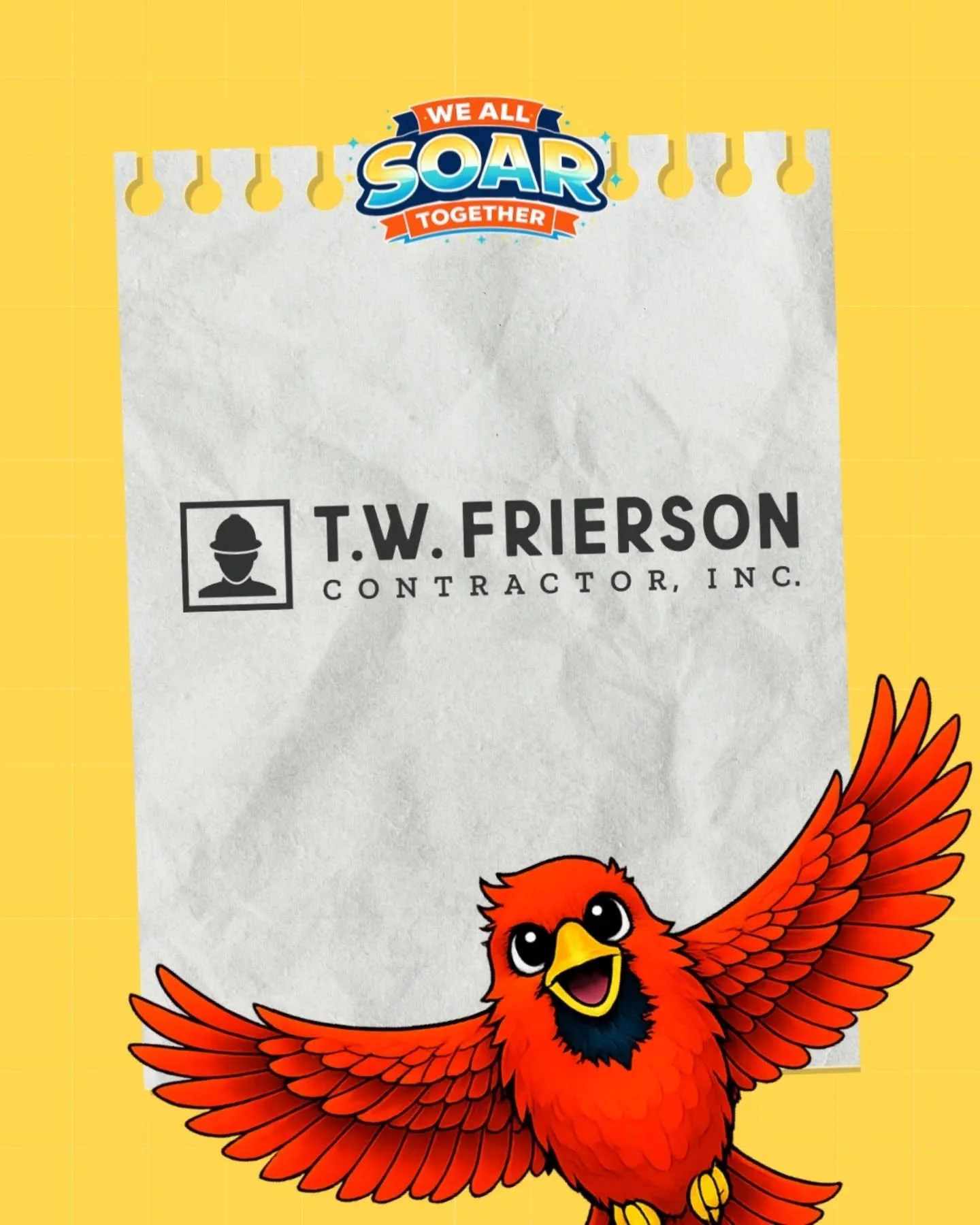 A huge THANK YOU to @twfrierson for being a sponsor of our SOAR campaign! ❤️🏗️

As a Nashville-based, employee-owned company with deep roots in our community, T.W. Frierson has spent decades building incredible projects across Middle Tennessee while