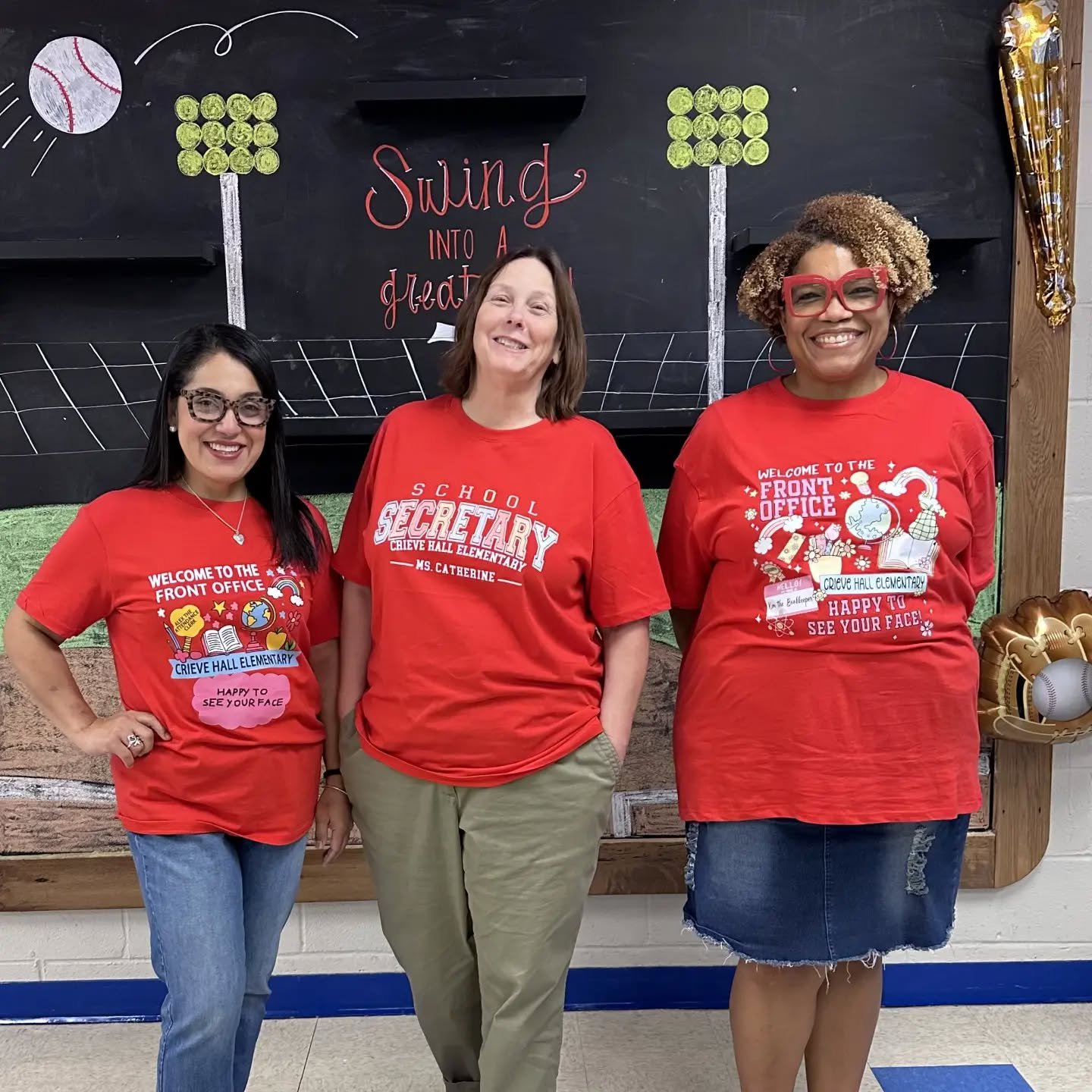 ❤️📚 Meet the ladies who keep Crieve Hall Elementary running! 📚❤️

Every day, Ms. Alex, Ms. Catherine, and Ms. Kim are the smiling faces holding down the fort at the front of our school. From welcoming families and helping students to answering a mi