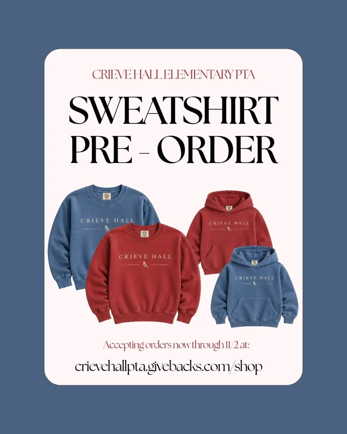 ❤️ YOU ASKED, WE LISTENED! NEW CRIEVE HALL SWAG IS ON THE WAY! ❤️

Get cozy and show off your Cardinal pride with our NEW Comfort Colors sweatshirts! These premium, super-soft sweatshirts are perfect for chilly days, school spirit days, and cheering 