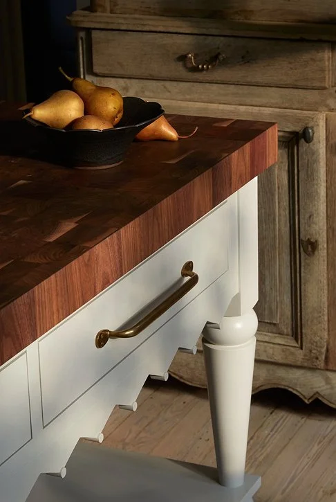 Photo of kitchen island details by Philadelphia interior designers at Vestige Home