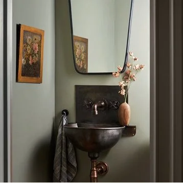 Powder rooms are great opportunities to create little jewel boxes - Philadelphia interior design.