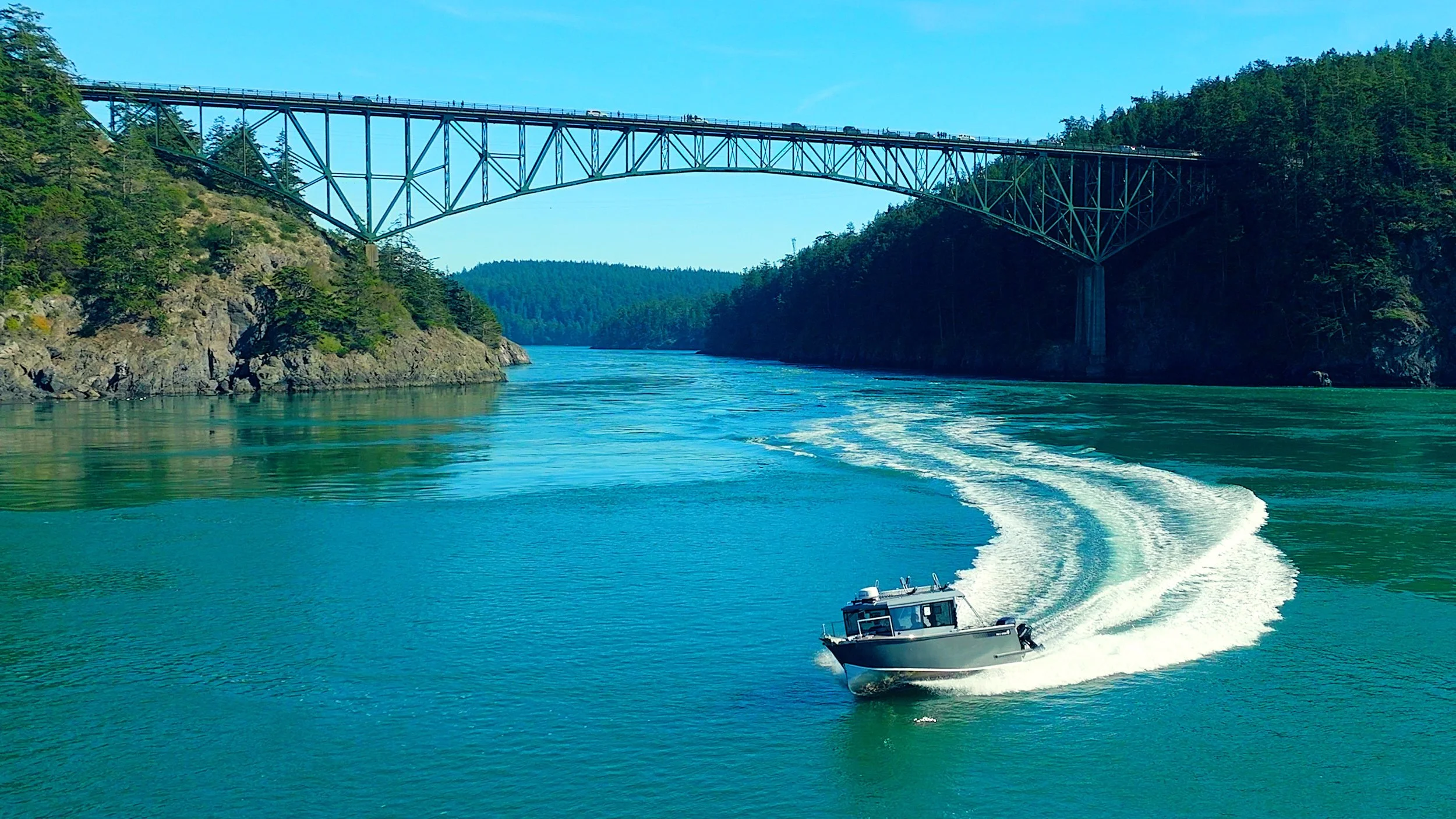 FW232 Fishing Adventure boat at deception pass