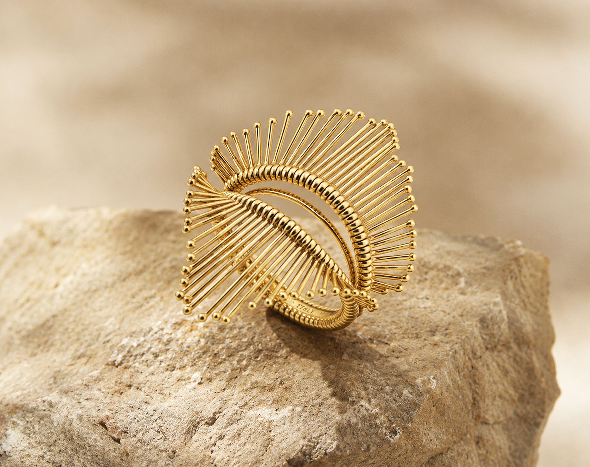 18k Yellow Gold Double Slide Twilight Ring 